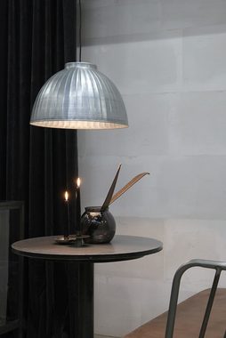Trademark Lampenschirm Hängelampe aus Zink mit Rillen ⌀ 46 cm - Industrieller Look