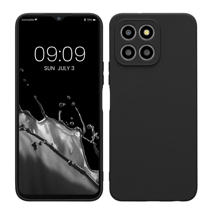 kwmobile Handyhülle Hülle für Honor X8 5G / X6 Backcover Silikon - Soft Handyhülle - Handy Case in Schwarz matt