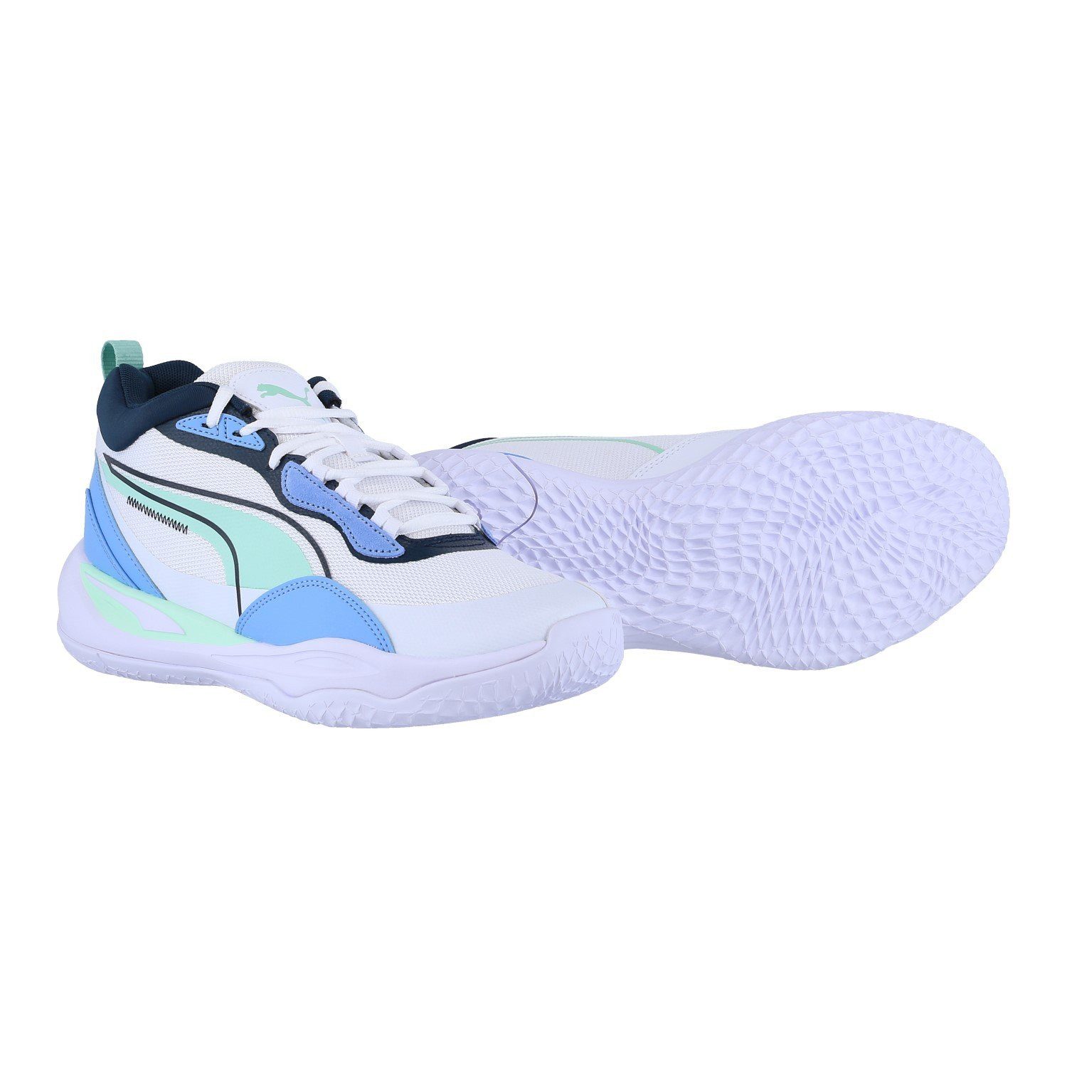 PUMA Hallen-Indoorschuhe Playmaker Pro weiss/minty burst Herren Badmintonschuh
