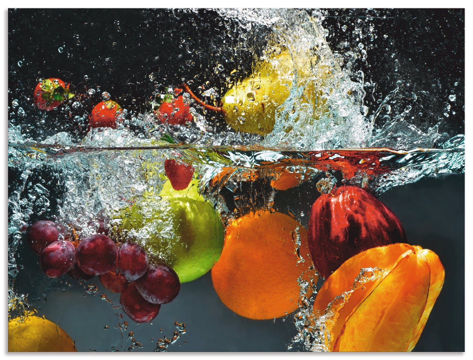 Artland Küchenrückwand "Spritzendes Obst auf dem Wasser", (1 tlg.), Alu Spr günstig online kaufen