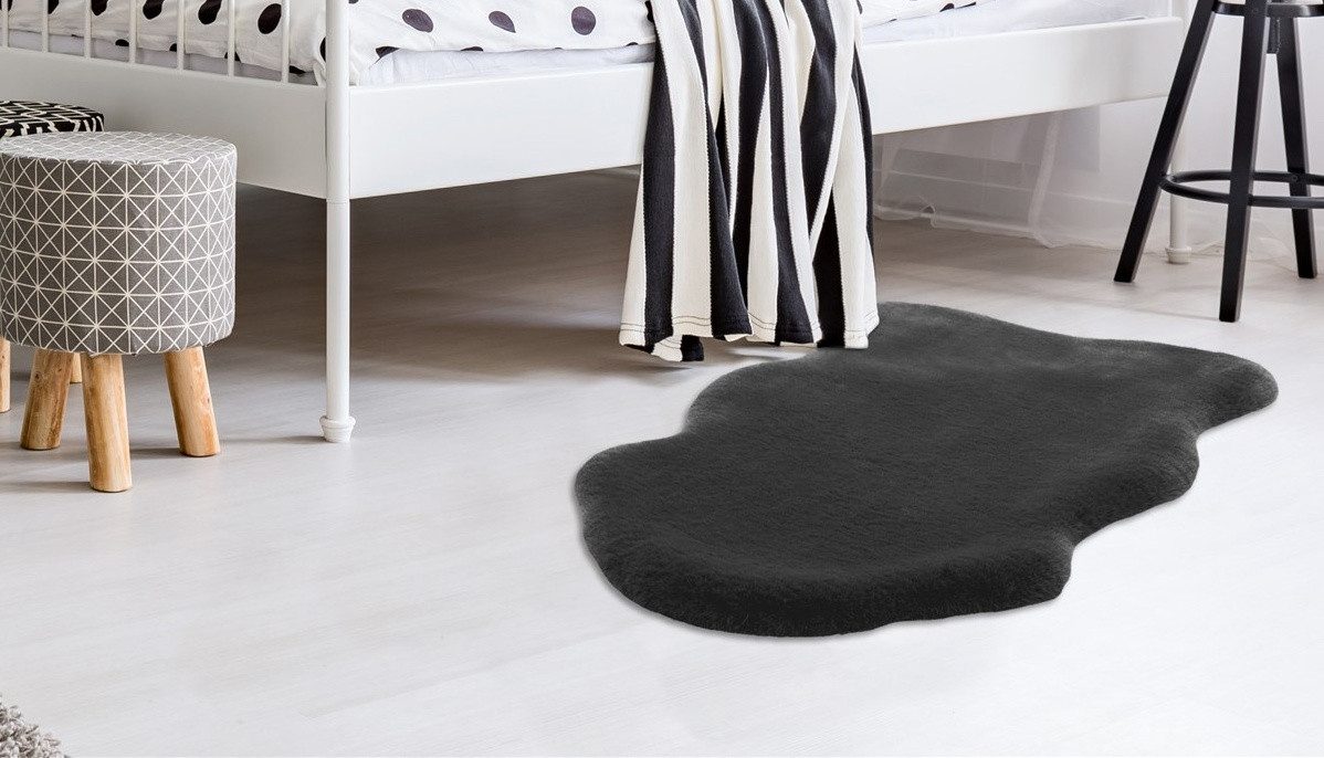 my home Fellteppich Mailo 1, fellförmig, Höhe: 35 mm, Kaninchenfell-Optik, günstig online kaufen