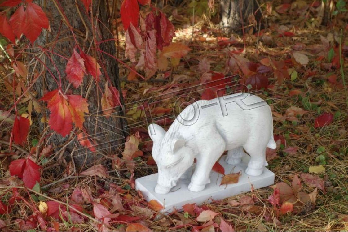 JVmoebel Skulptur Garten Dekoration Wildschwein Terrasse Stein Figuren Figur Deko Statue