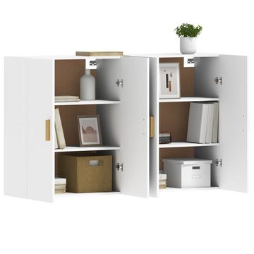 vidaXL Sideboard Wandschränke 2 Stk Weiß Spanplatte Hängeschrank