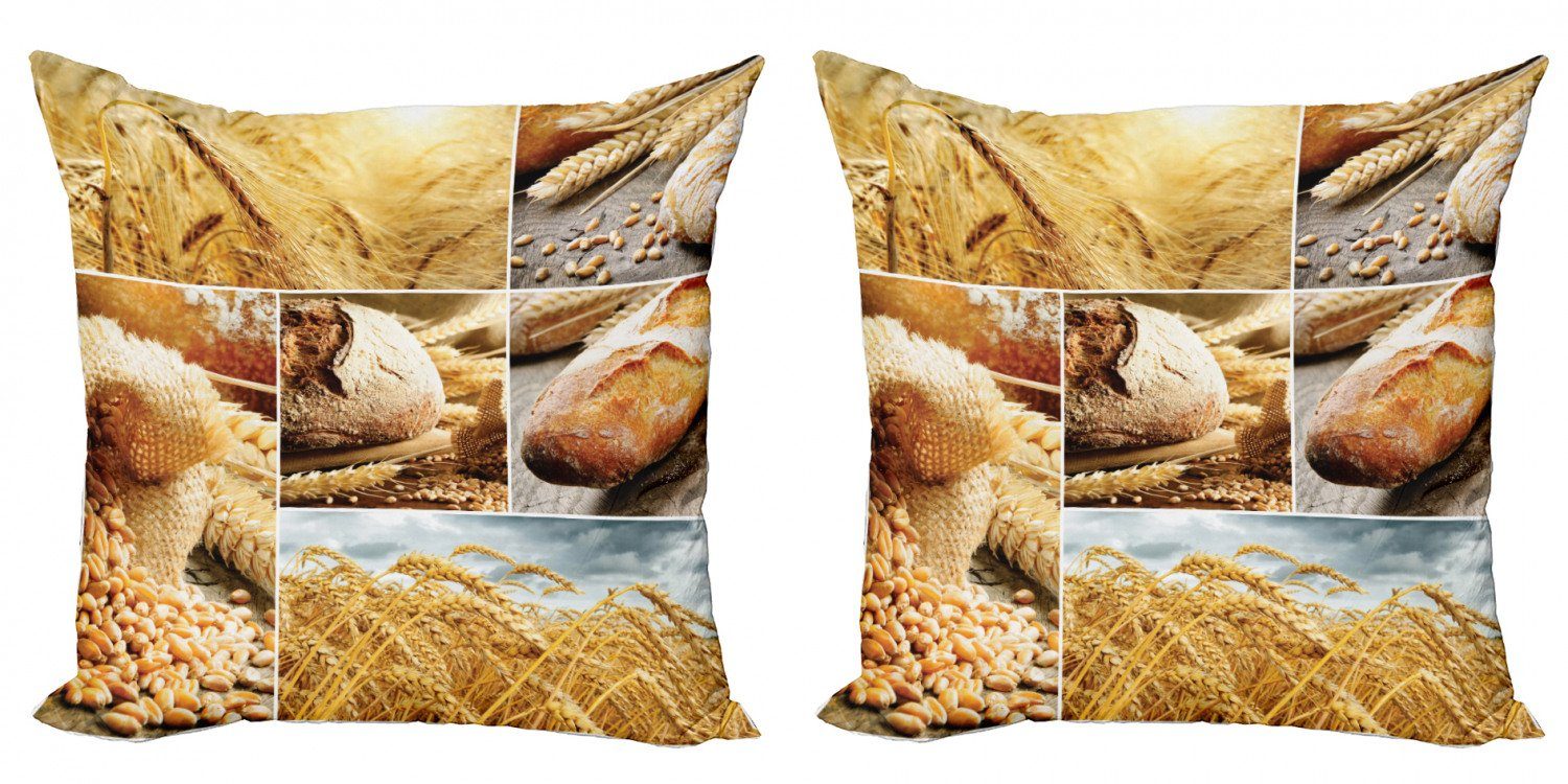 Abakuhaus Modern Accent Ernte Weizen Kissenbezüge Digitaldruck, Brot (2 Stück), Doppelseitiger