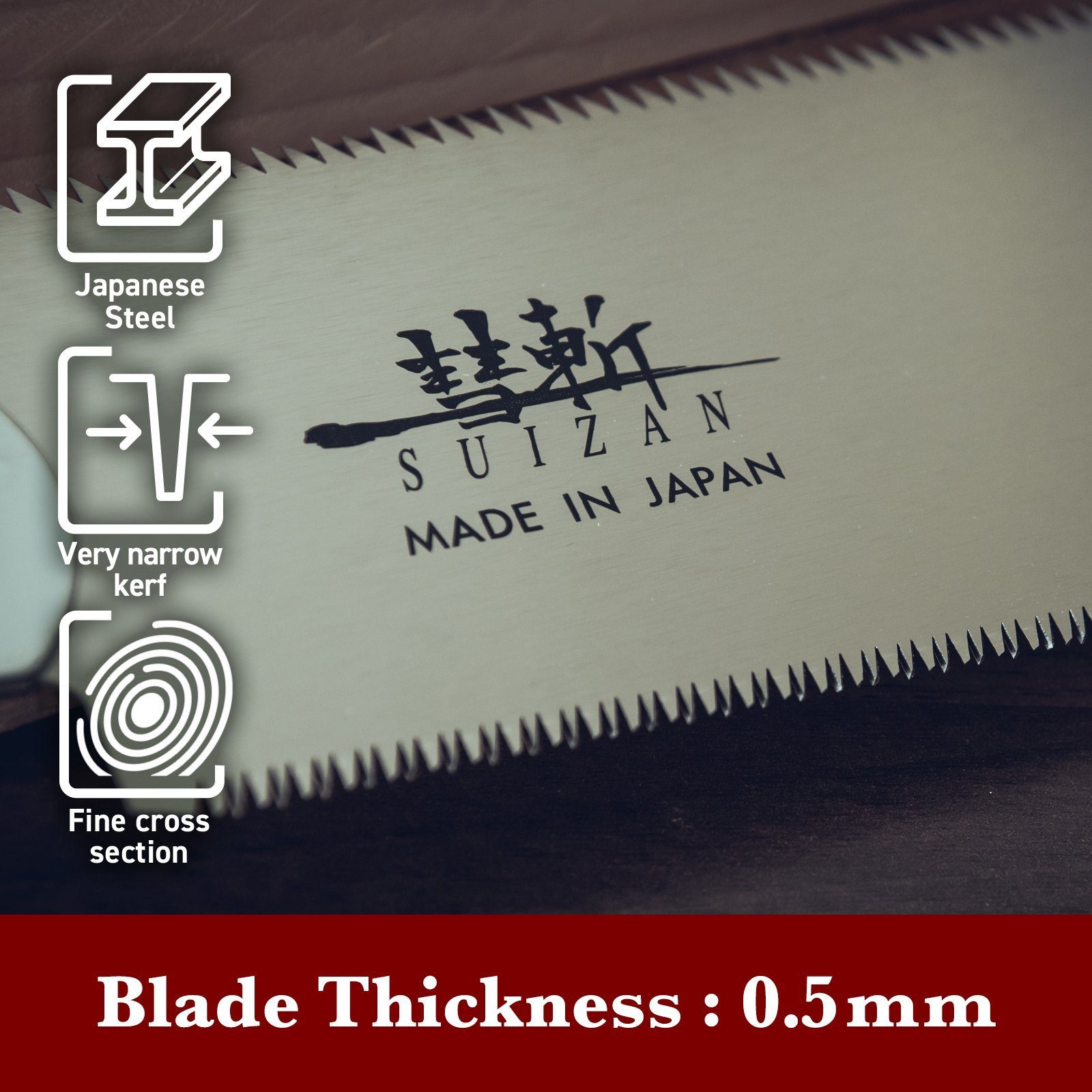 SUIZAN japanische Edge 240mm Japansäge Made Japan in RYOBA:Double Handsäge