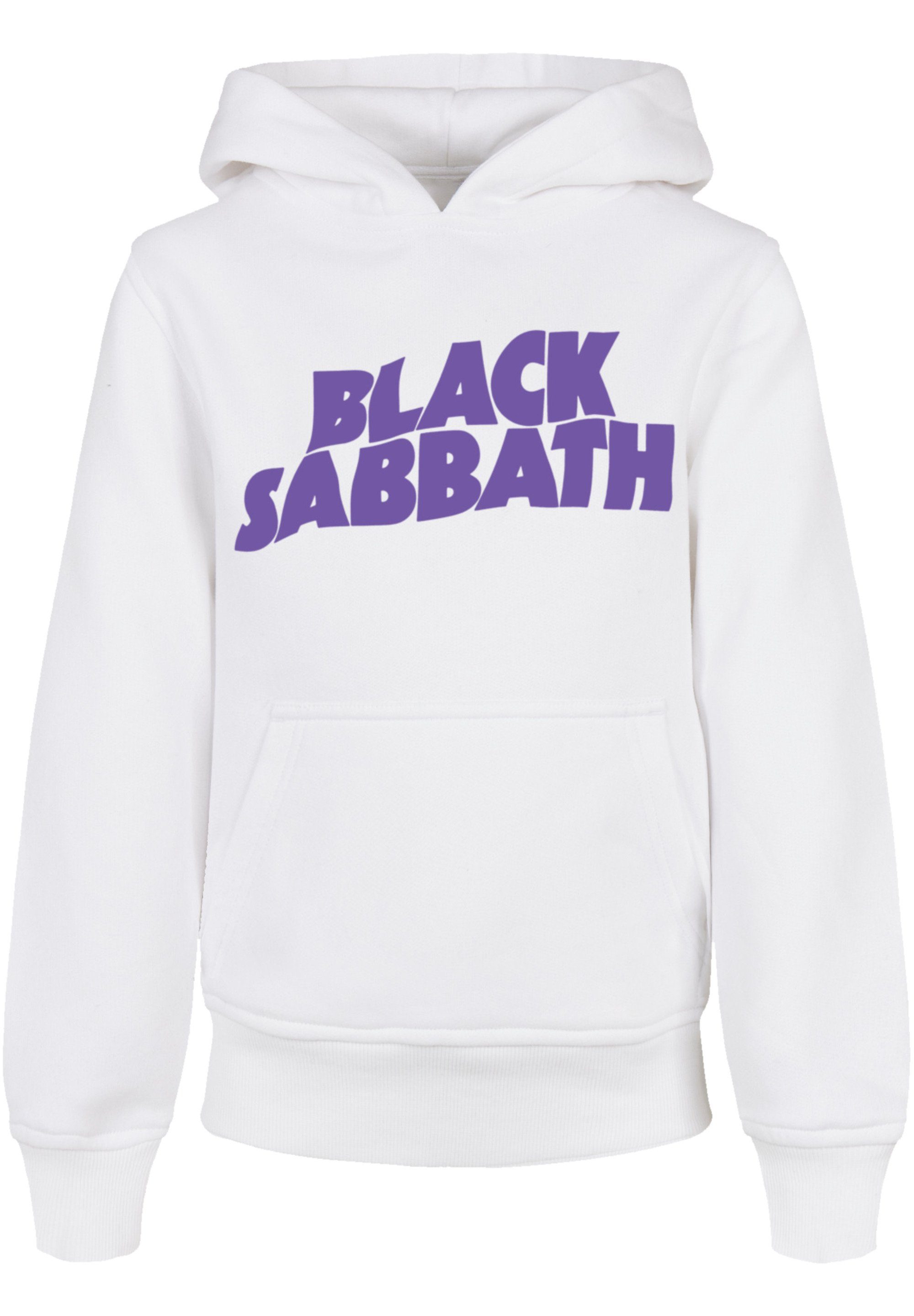 Black Print Sabbath Wavy Kapuzenpullover Logo F4NT4STIC Black