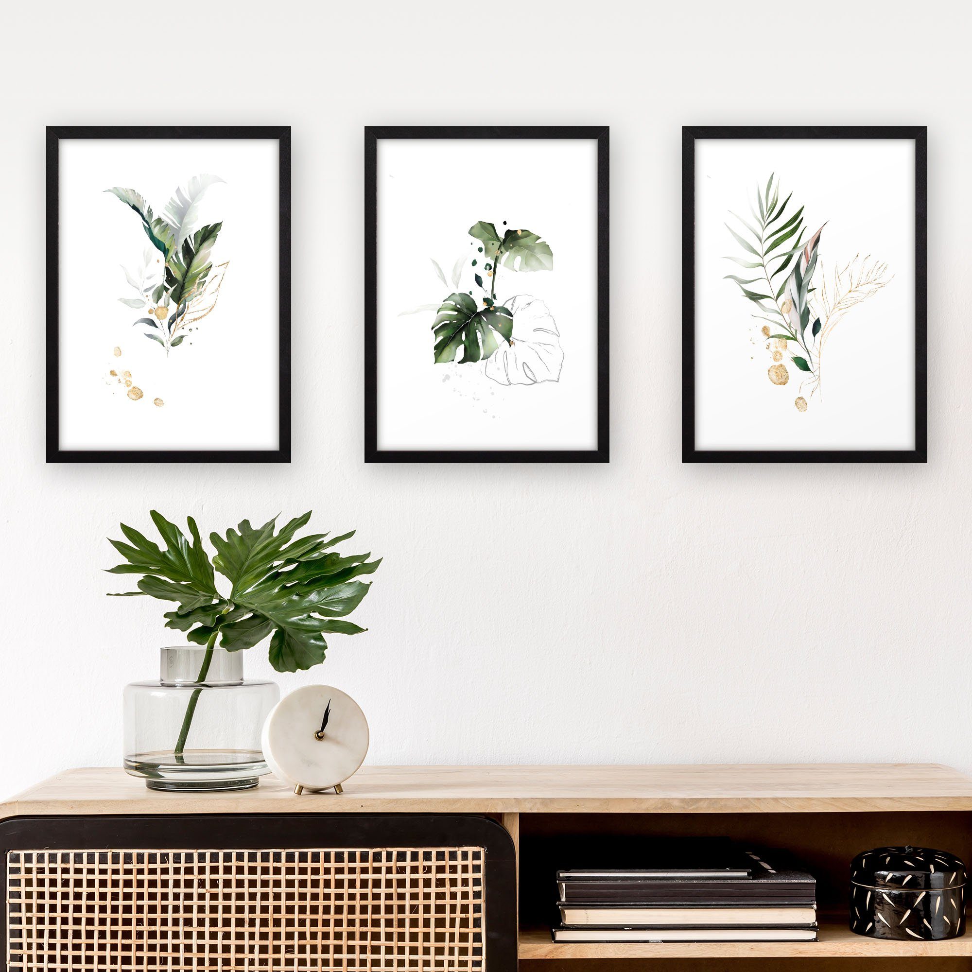 Kreative Feder Poster, Pflanzen (Set, 3 günstig online kaufen