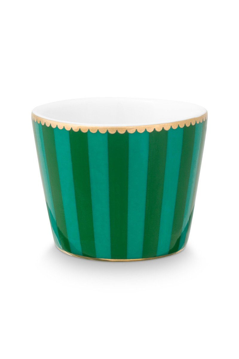 PiP Studio Eierbecher Love Birds Stripes Eierbecher grün, Egg Cup Love Birds Stripes Emerald-Green