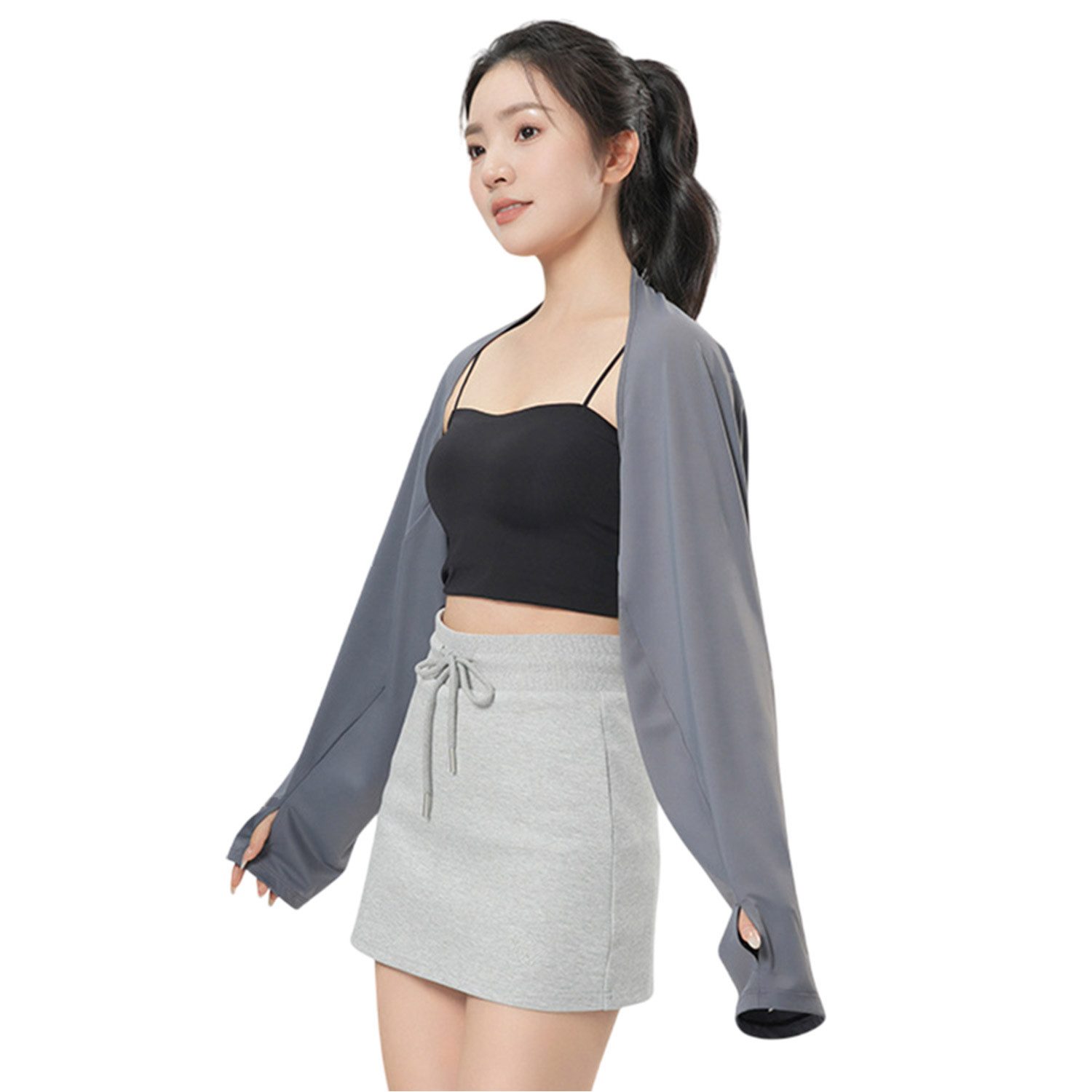 Refttenw Sommerjacke Sport Oberteil, Langarm Fitness Yoga Jacke,UPF 50+ Son günstig online kaufen