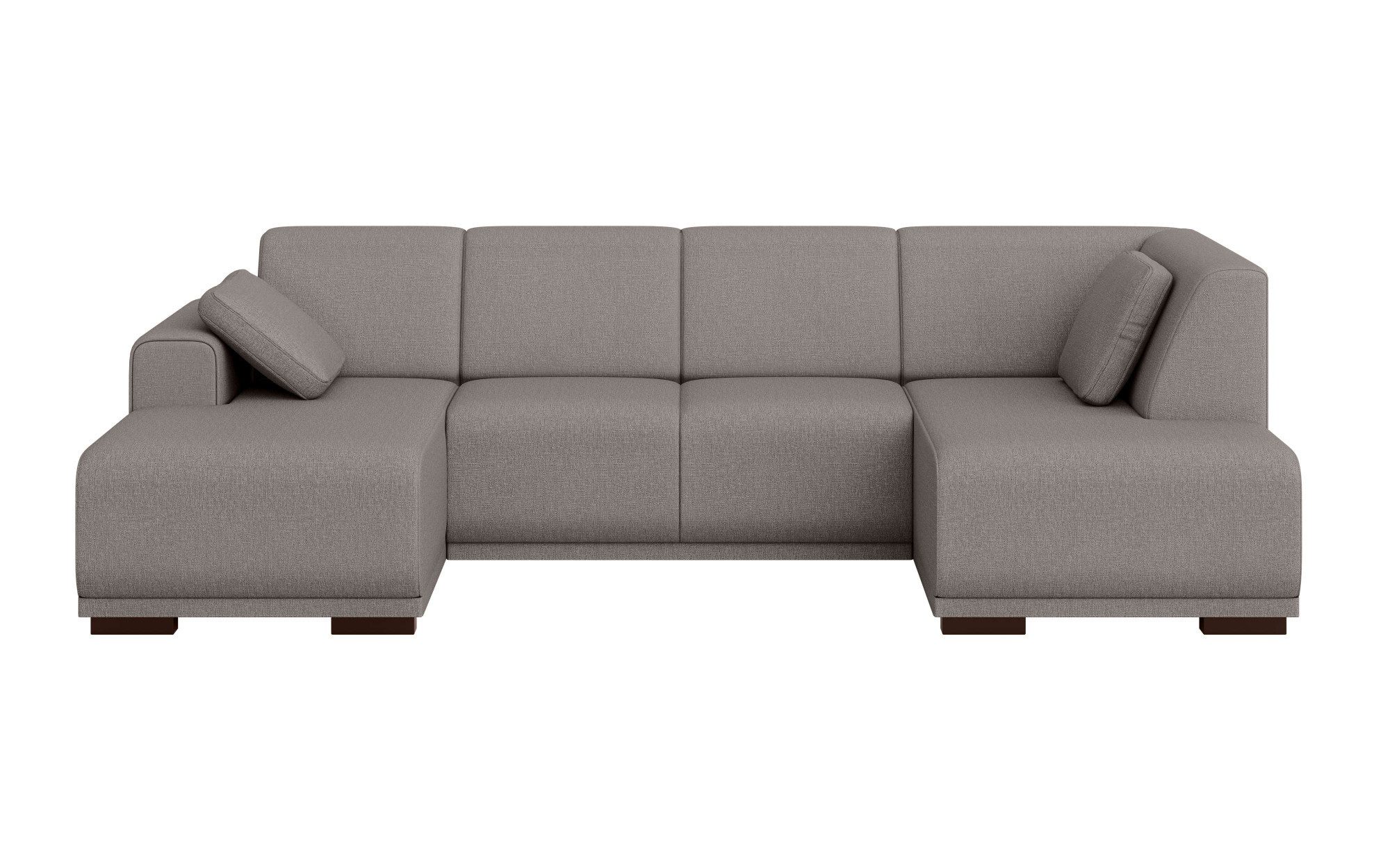 Home affaire Wohnlandschaft BORNHOLM U-Form mit Recamiere rechts/links, B/T/H: 300/162/85 cm, U-Form mit Wellenunterfederung, Recamiere rechts oder links bestellbar
