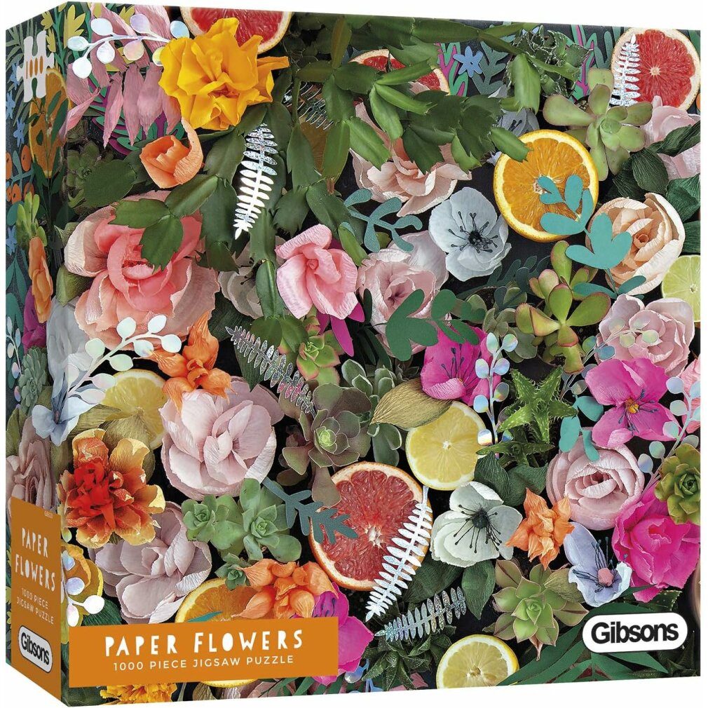 GIBSONS Puzzle Papier Blumen Puzzle 1000 Teile, Puzzleteile