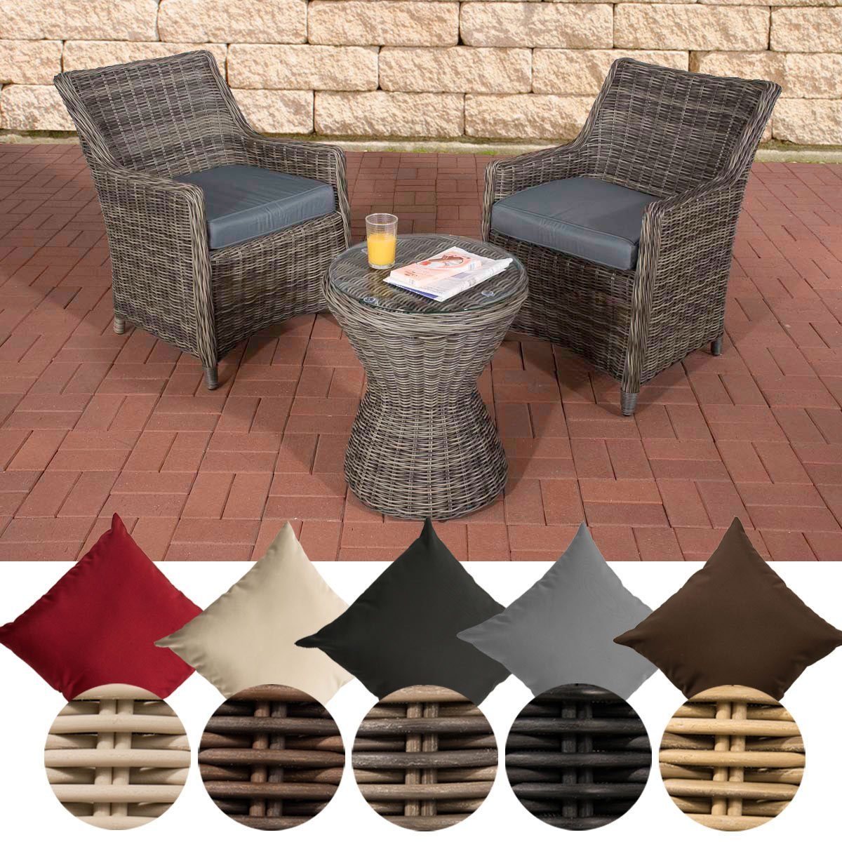 CLP GartenEssgruppe »Sitzgruppe Alvia«, 5 mm RundGeflecht online