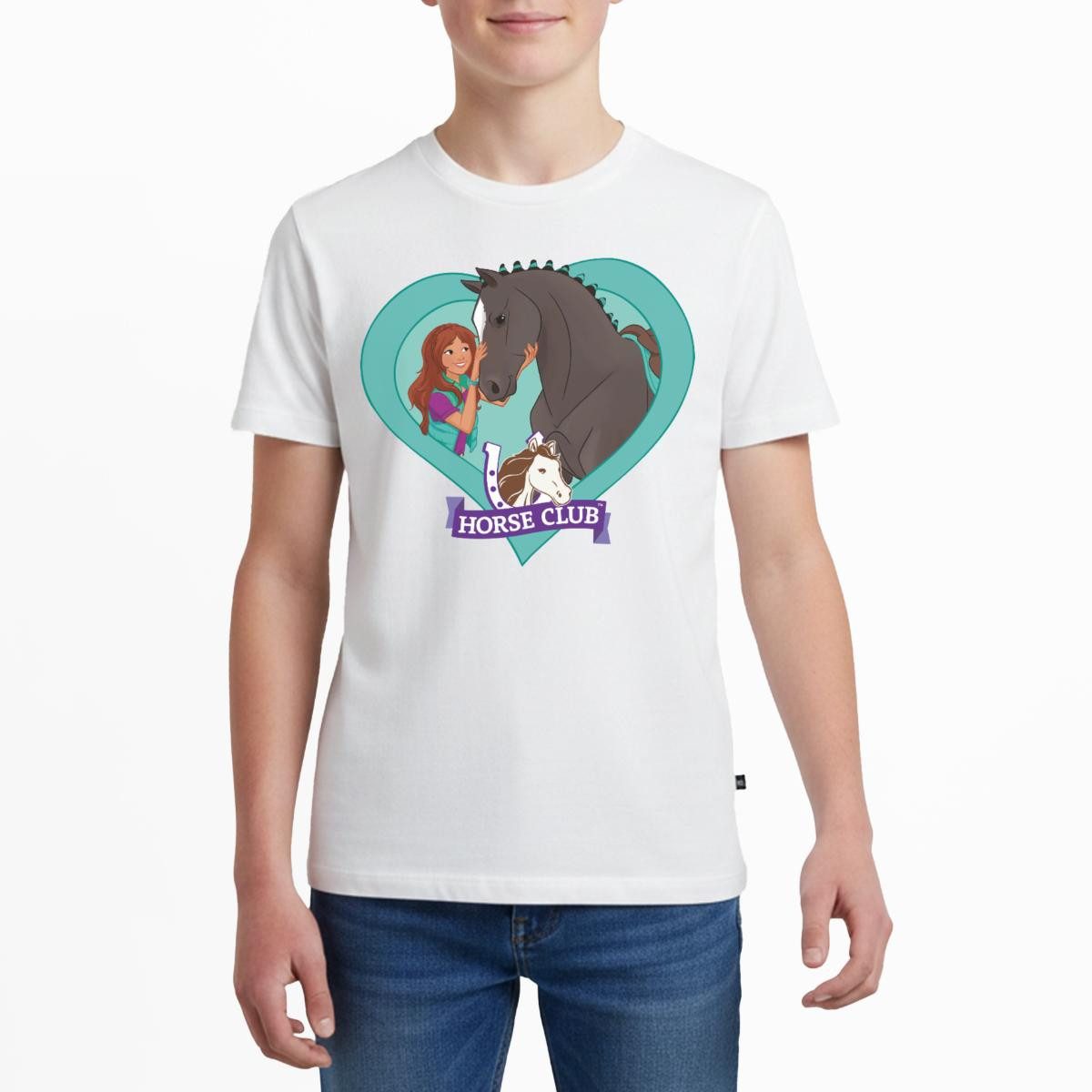 T-Shirt Schleich Horse Club Lisa & Storm Herzmotiv Teenager Premium T-Shirt
