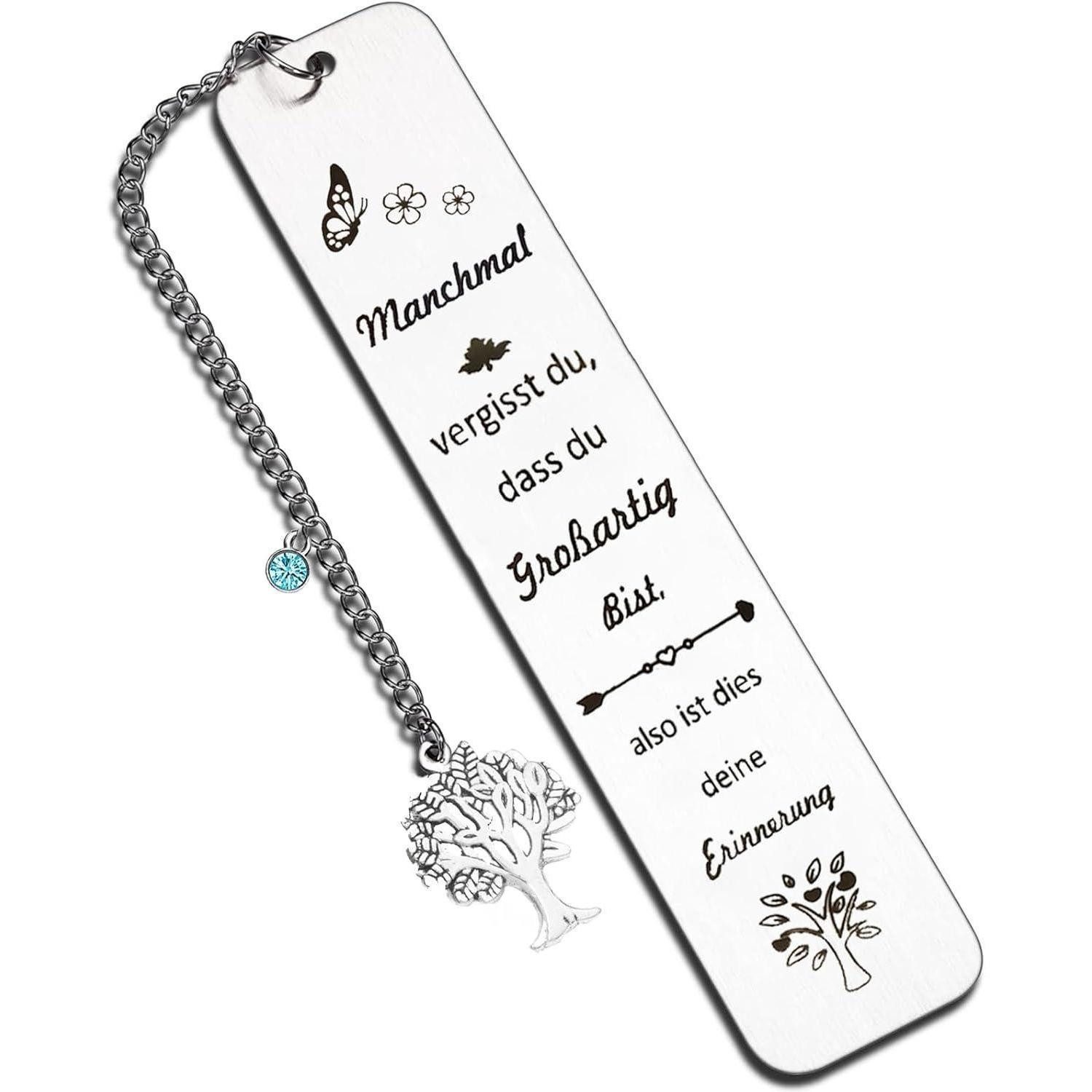 LuxusKollektion Lesezeichen Lesezeichen Metall Personalisiert Freundin Lehrer Kollegen Lebensbaum