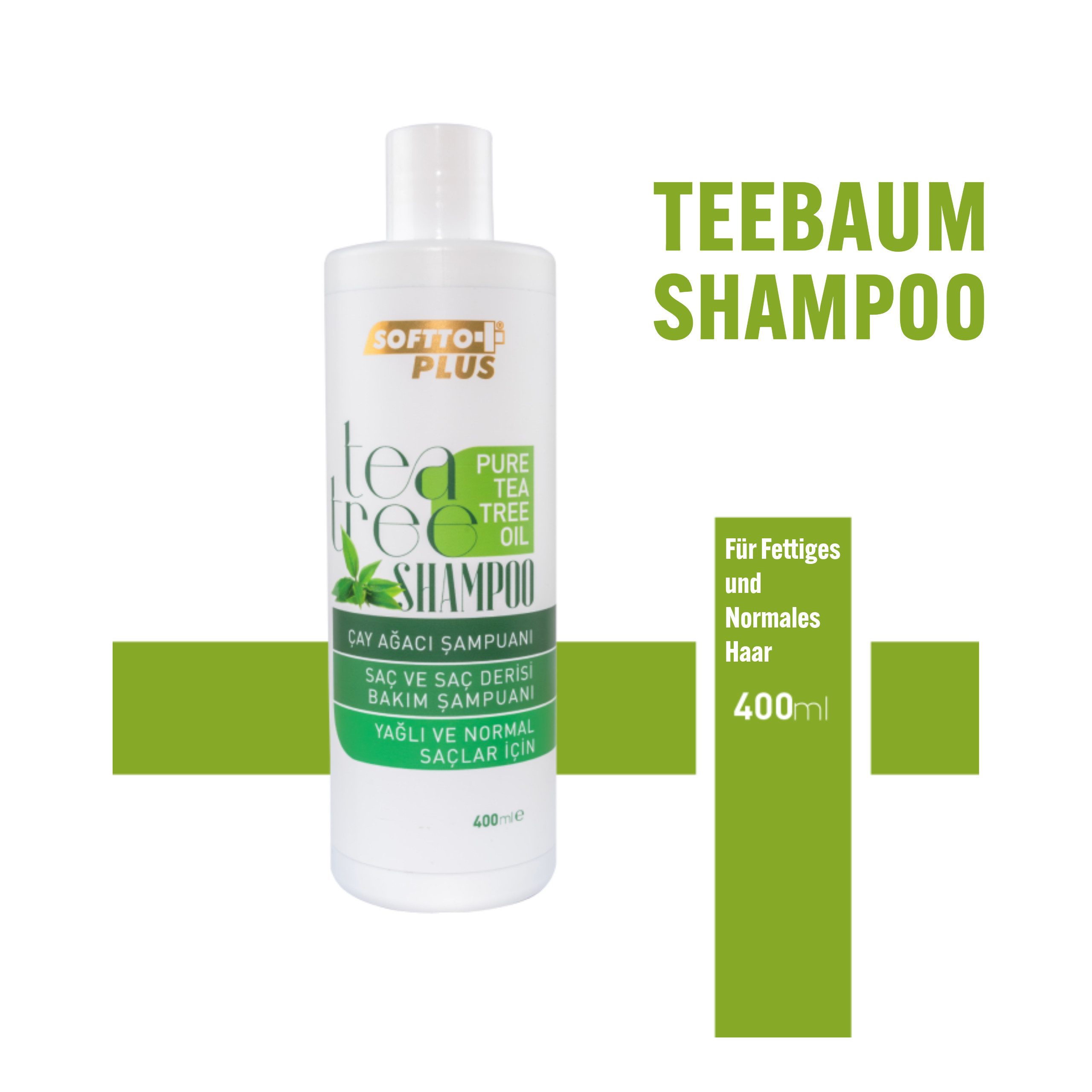 Softto Plus Haarshampoo Softto+Plus Teebaum Shampoo – Frische & Glanz für gesundes Haar