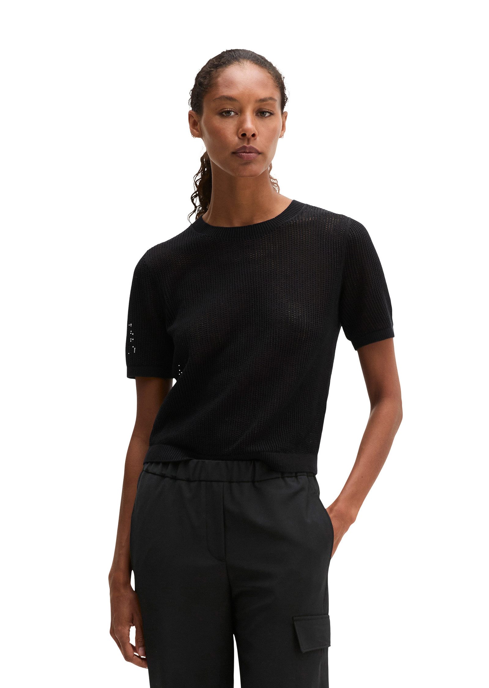 Marc O'Polo Strickpullover aus Baumwolle-Leinen-Slub-Garn