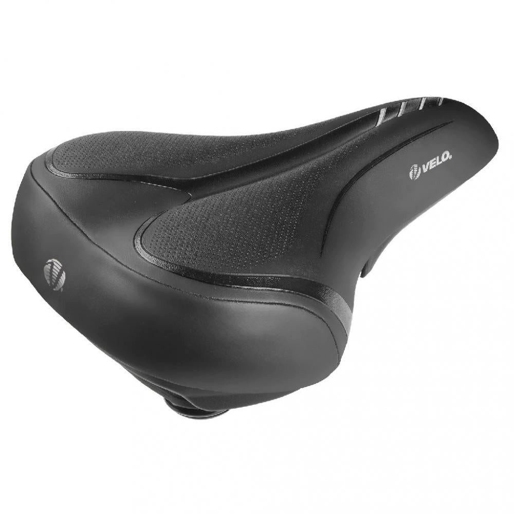 Velo Fahrradsattel VELO. Sattel. FIT TOWNIE. L (150 -160mm). O-Zone Cut. Elastomerfederun