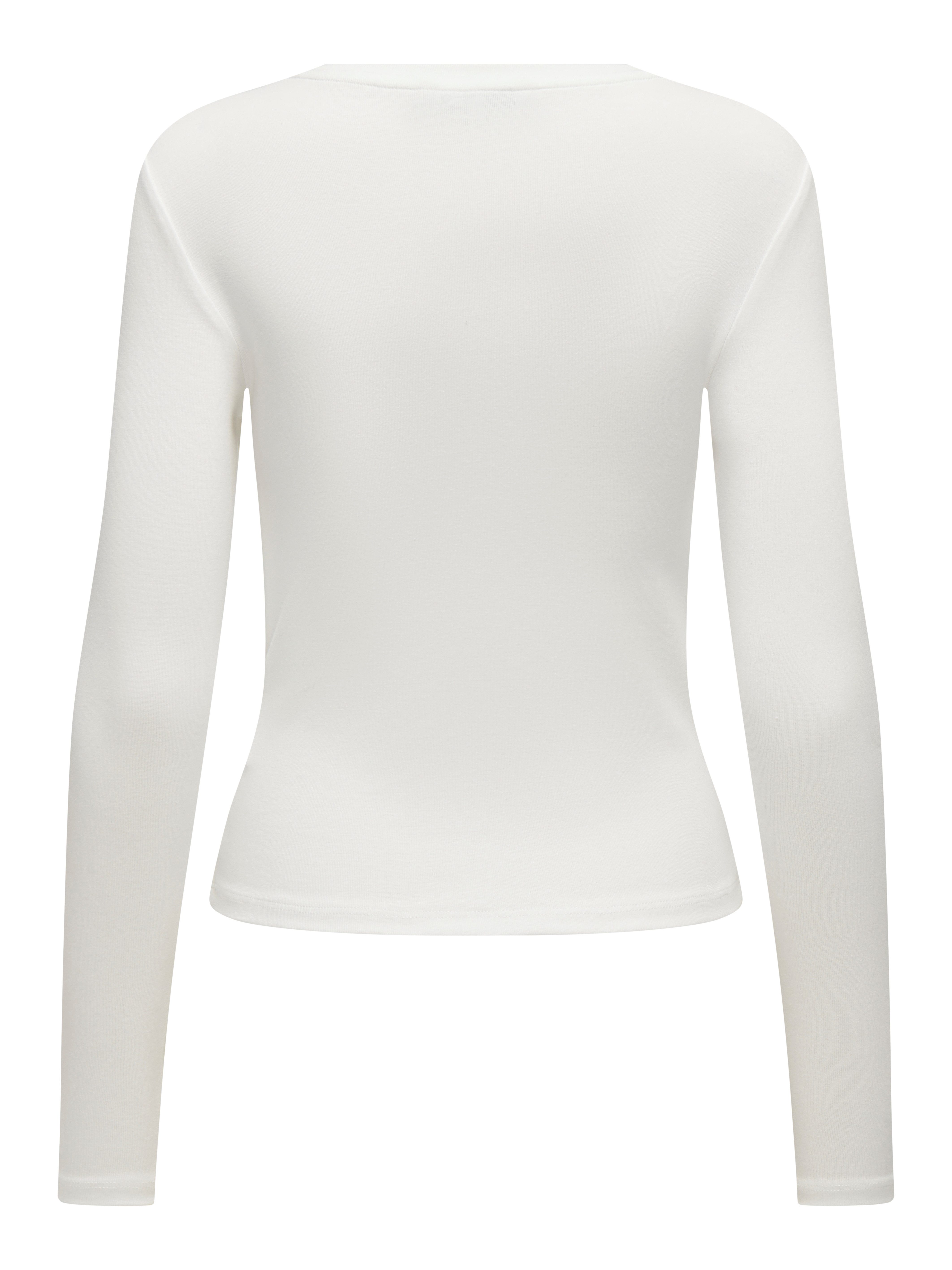 ONLY Langarmshirt ONLRILEY O-NECK L/S TOP JRS Baumwollmischung