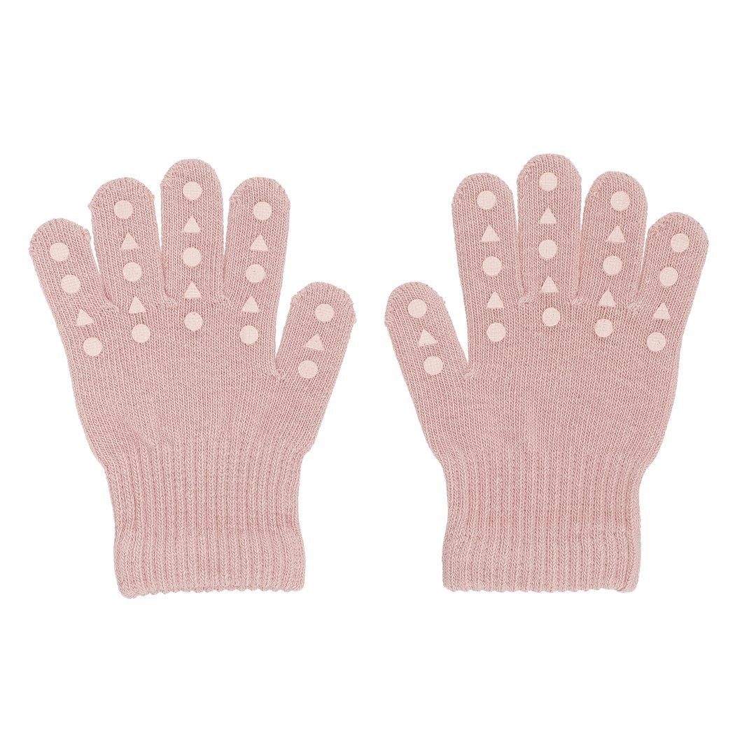 GoBabyGo Strickhandschuhe Rutschfeste Fingerhandschuhe für Babys mit ABS Noppen Mädchen