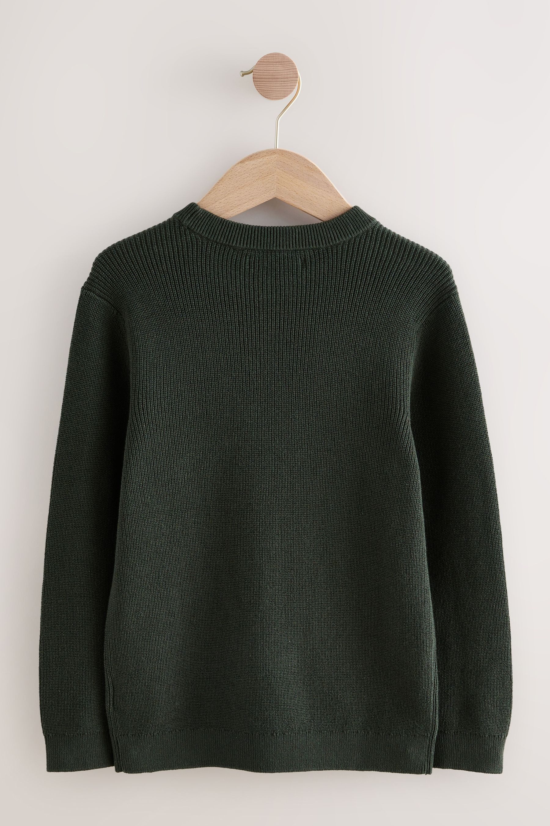 Next Rundhalspullover Strickpullover mit Rundhalsausschnitt Baumwolle (1-tlg)