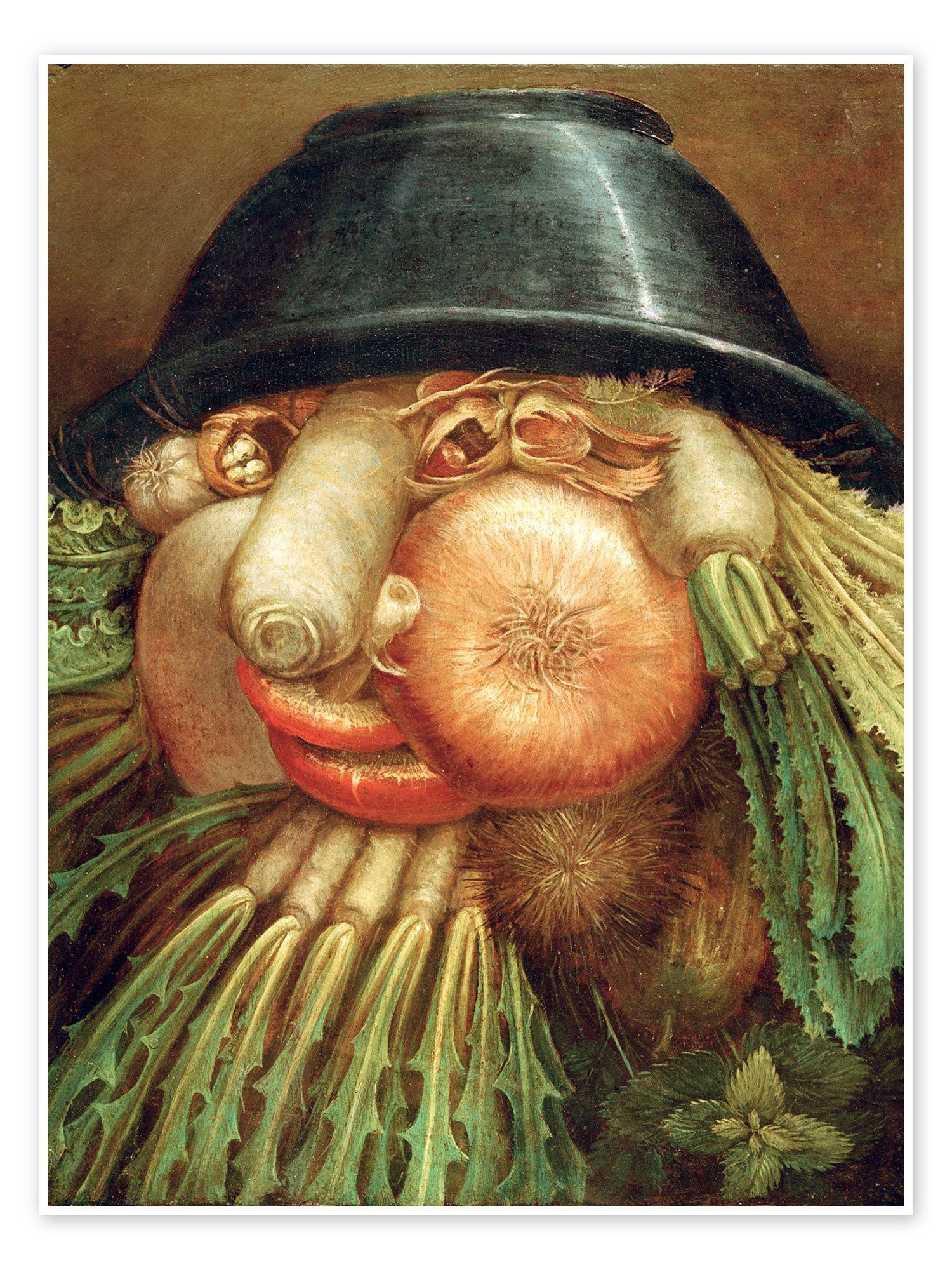 Posterlounge Poster Giuseppe Arcimboldo, Der Gemüsegärtner oder Ein Scherz mit Gemüse, Illustration
