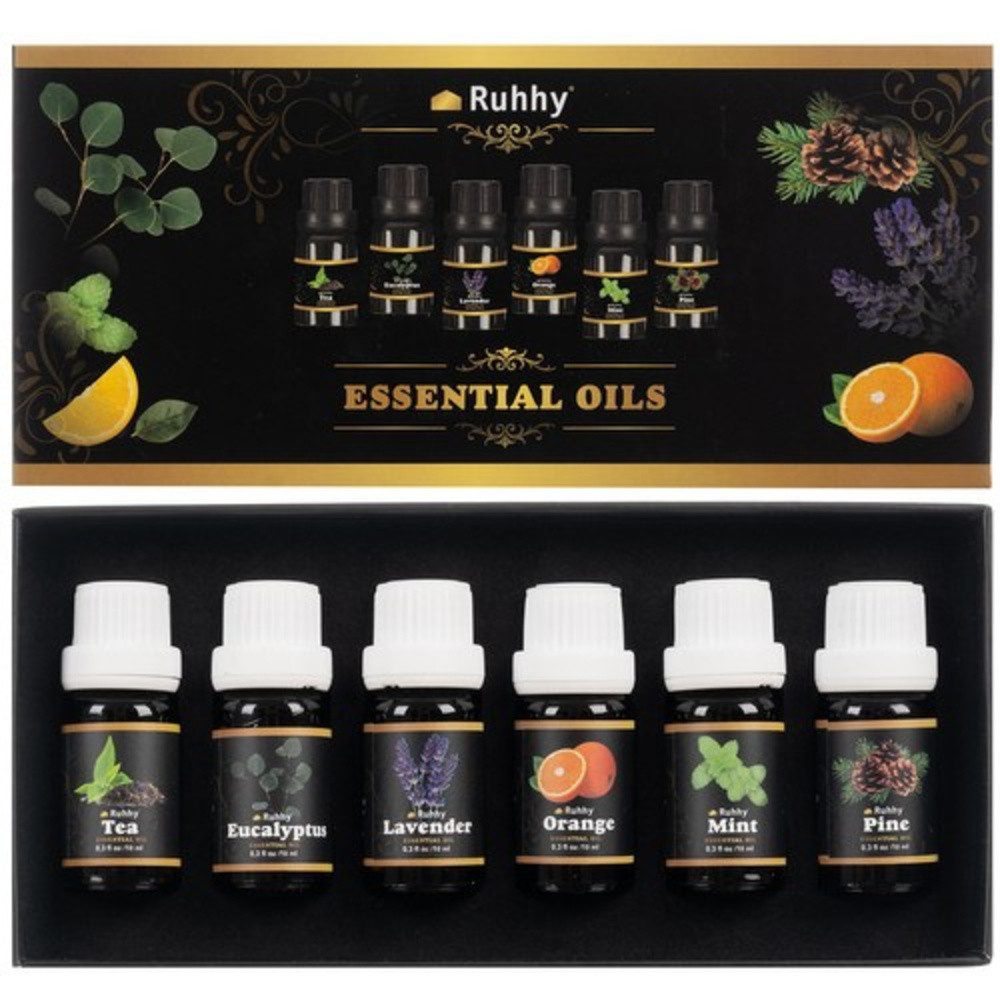 Ruhhy Duftöl Öl mit Duft Luftbefeuchter (Spar-Set, 6-St., Essential Oils), Wasserlösliche Öle, geeignet für Diffusoren, Luftbefeuchter