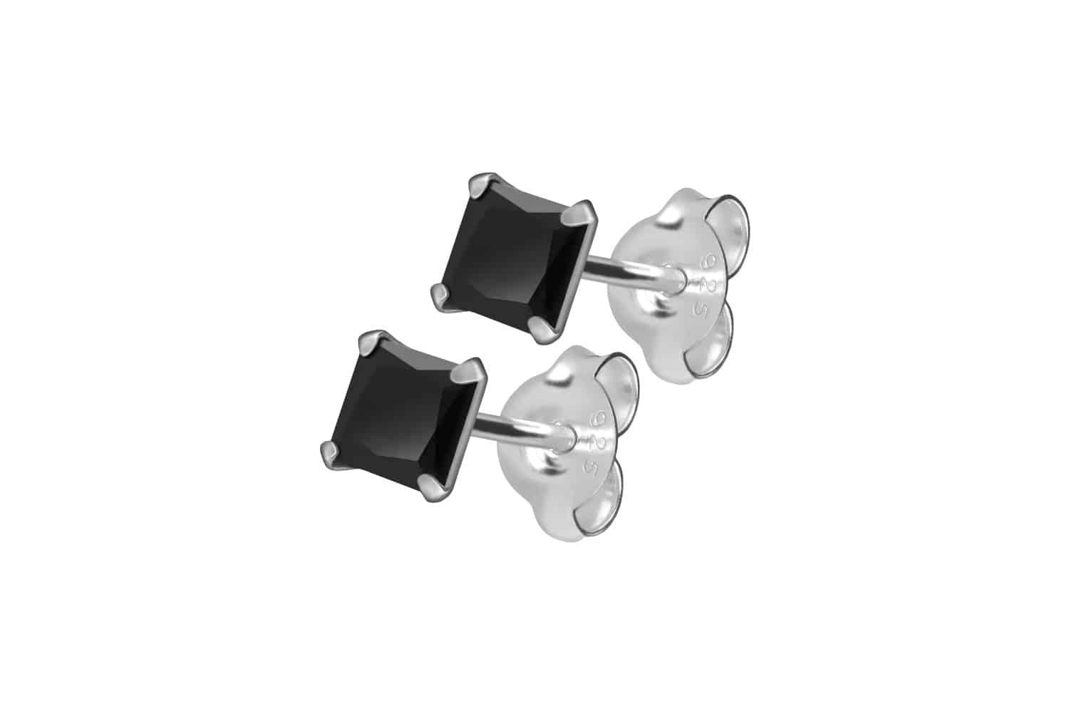 FILANGO Single-Ohrstecker 925er Silber Ohrstecker QUADRATISCHER günstig online kaufen