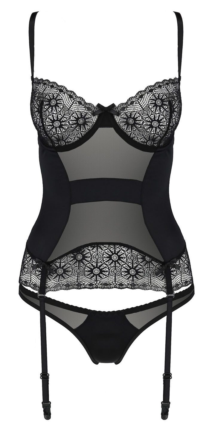 Avanua Corsage mit Bügelcups, Spitze & Strapsdetail