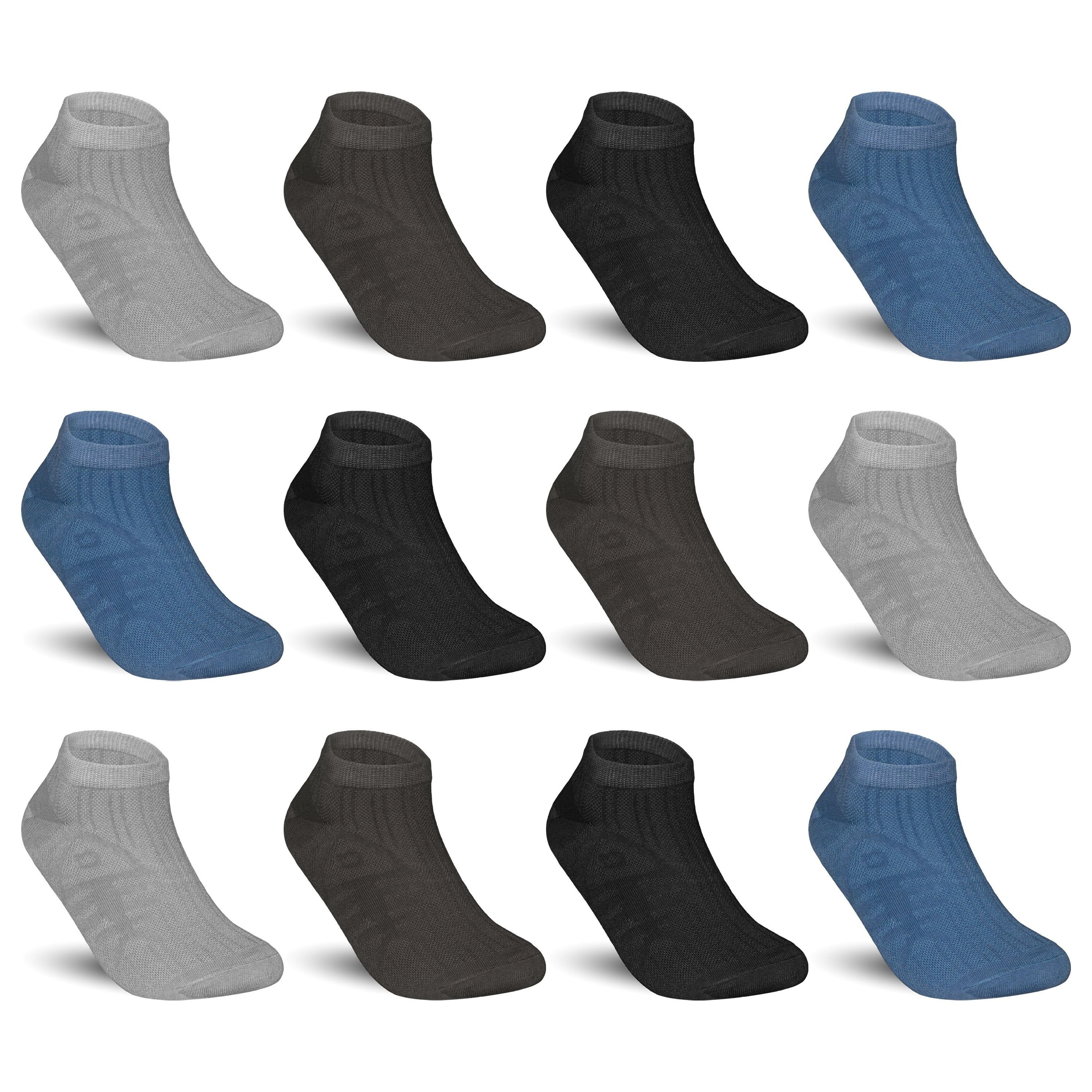 TEXEMP Sneakersocken 12 Paar Sneaker Socken Kurzsocken Herren Damen Baumwolle Freizeit Kurz (Packung, 12-Paar, 12 Paar)