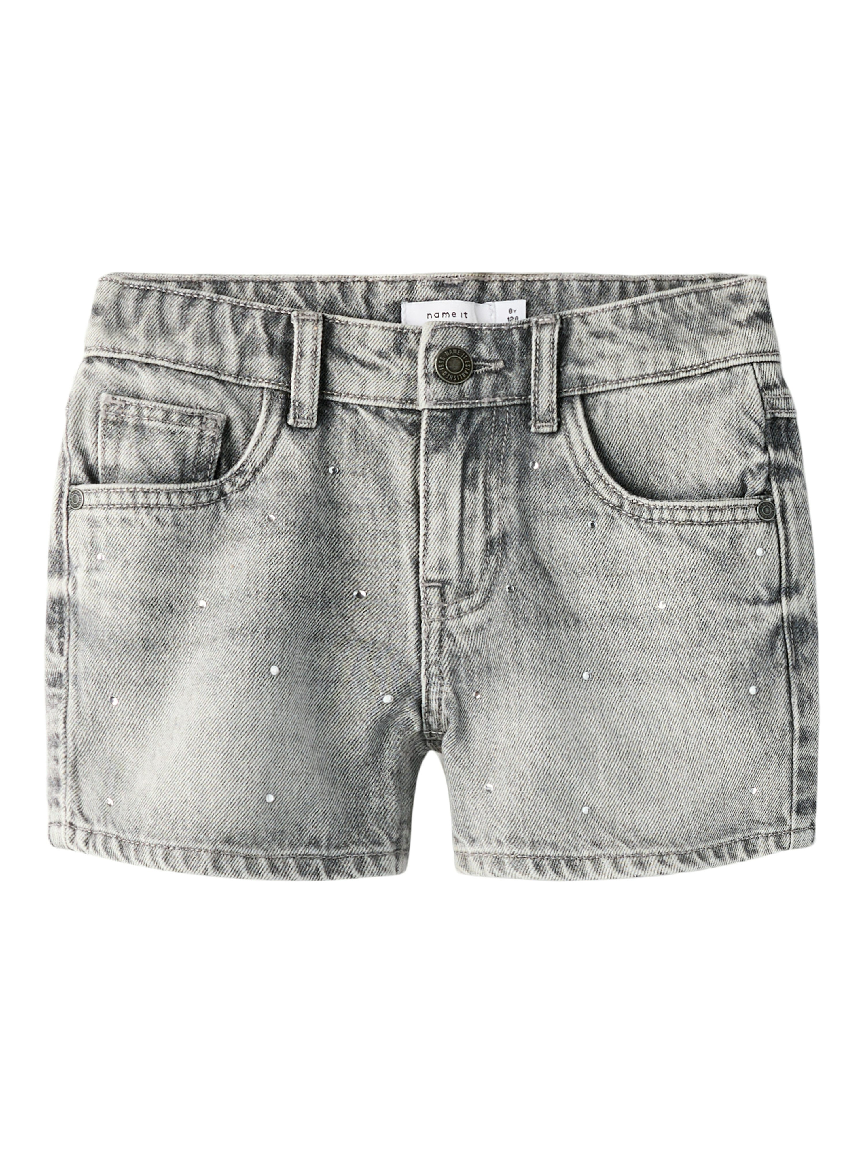 Name It Jeansshorts NKFROSE REG DNM SHORTS 6042-AC NOOS Baumwolle, mit Glitzersteinchen