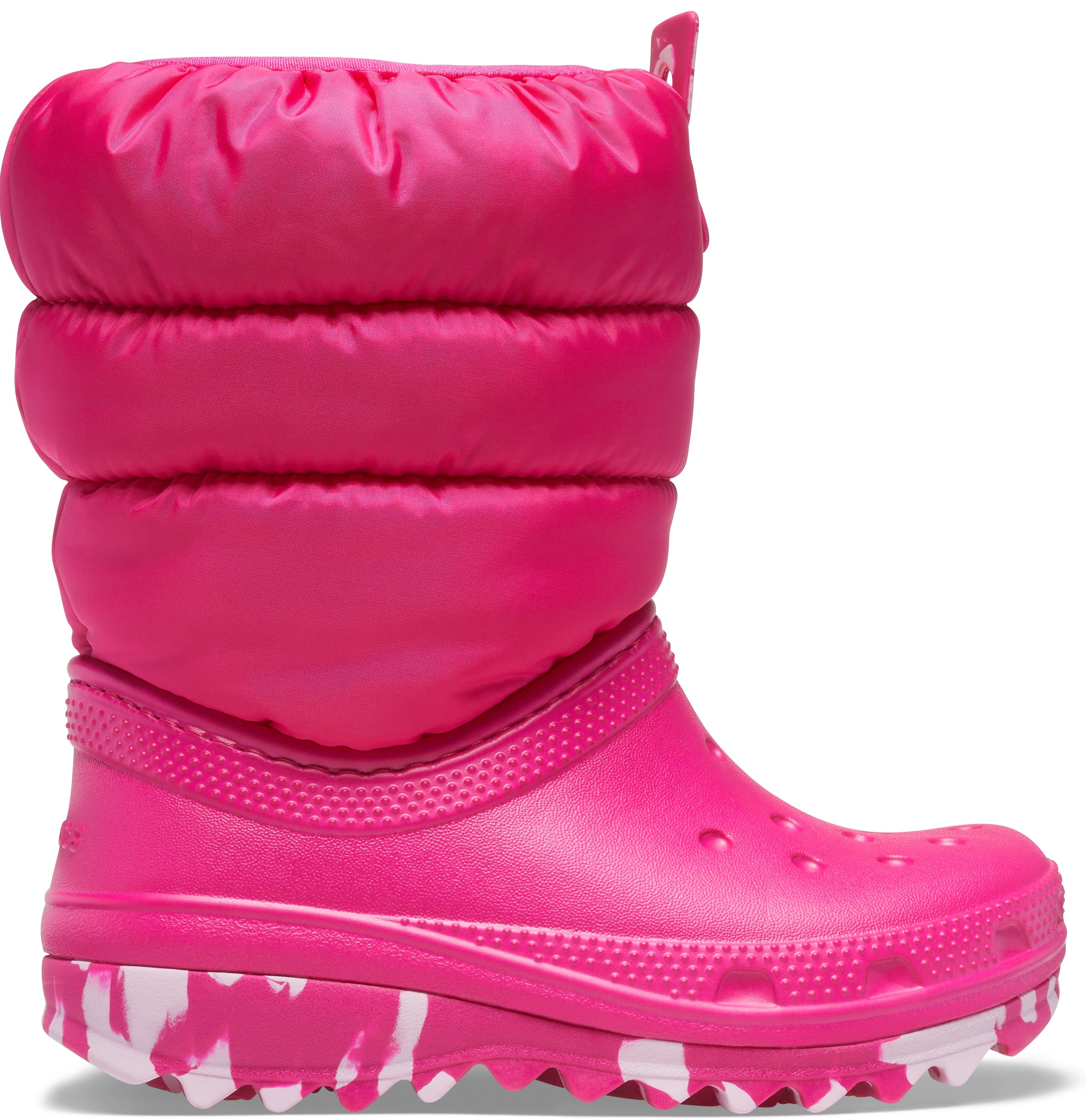 Crocs CLASSIC Winterboots Schlupfen K zum NEO BOOT PUFF pink-kombiniert