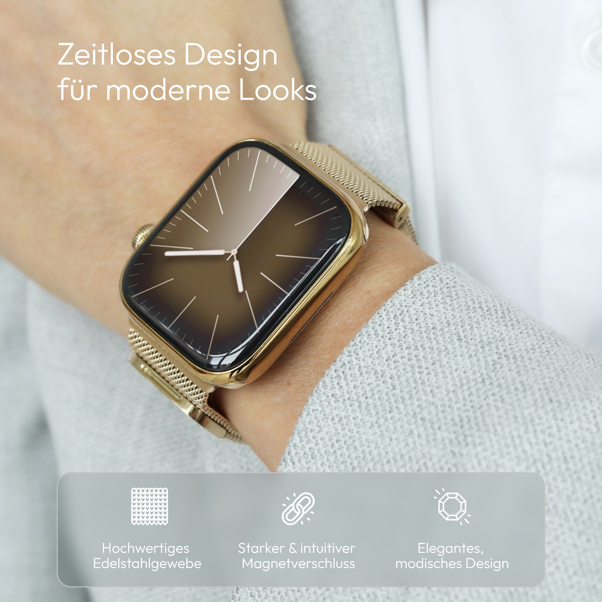 Milanaise Armband Leder Armbanduhr Reinigen VONMÄHLEN Smartwatch