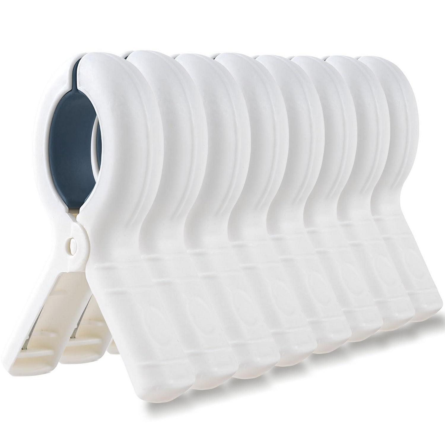 LuxusKollektion Sturmwäscheklammern Handtuchklammern Strand 8er Set White