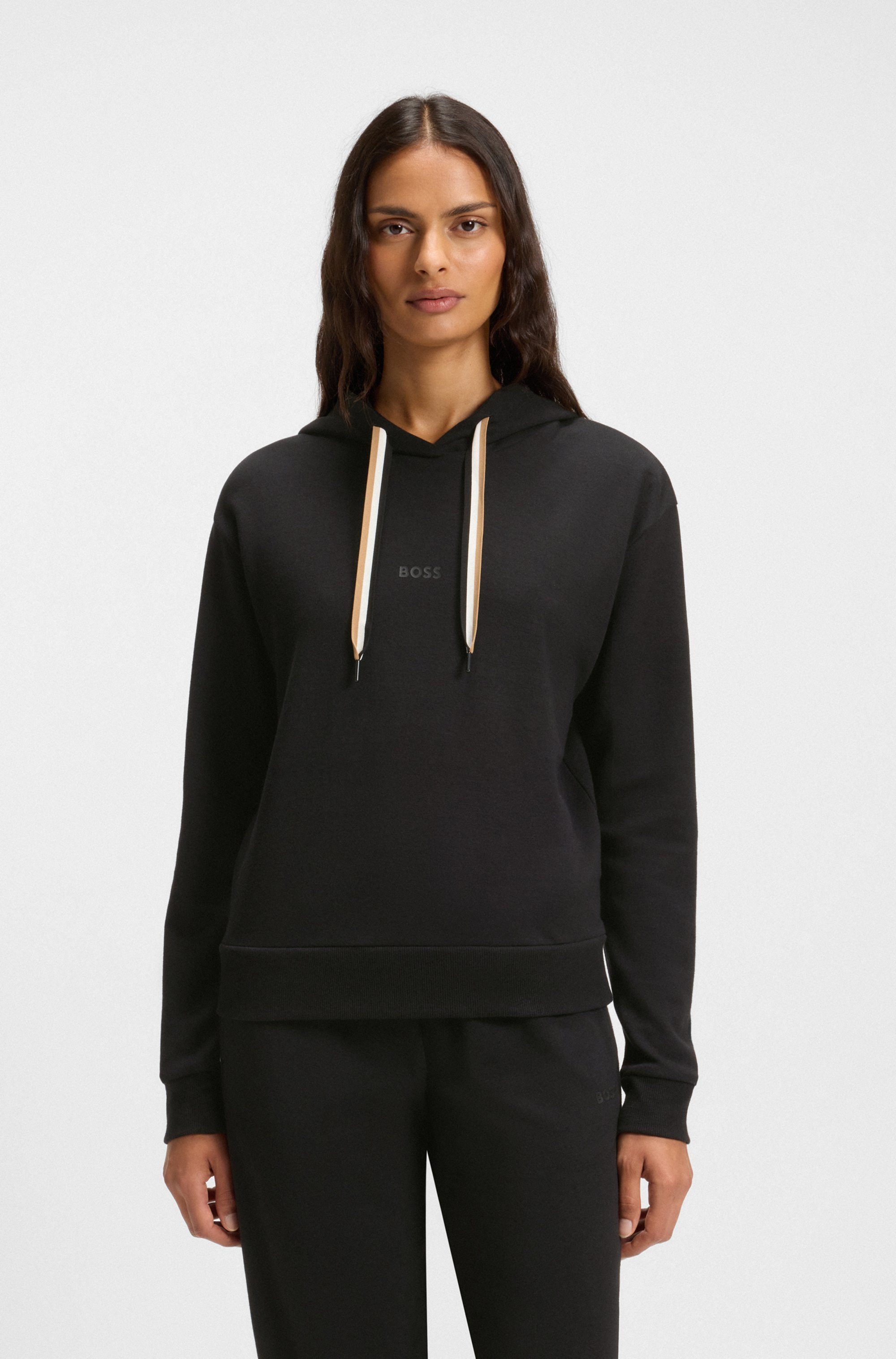 BOSS Hoodie CP Stripe Hoodie mit kontrastfarbener Kordel günstig online kaufen