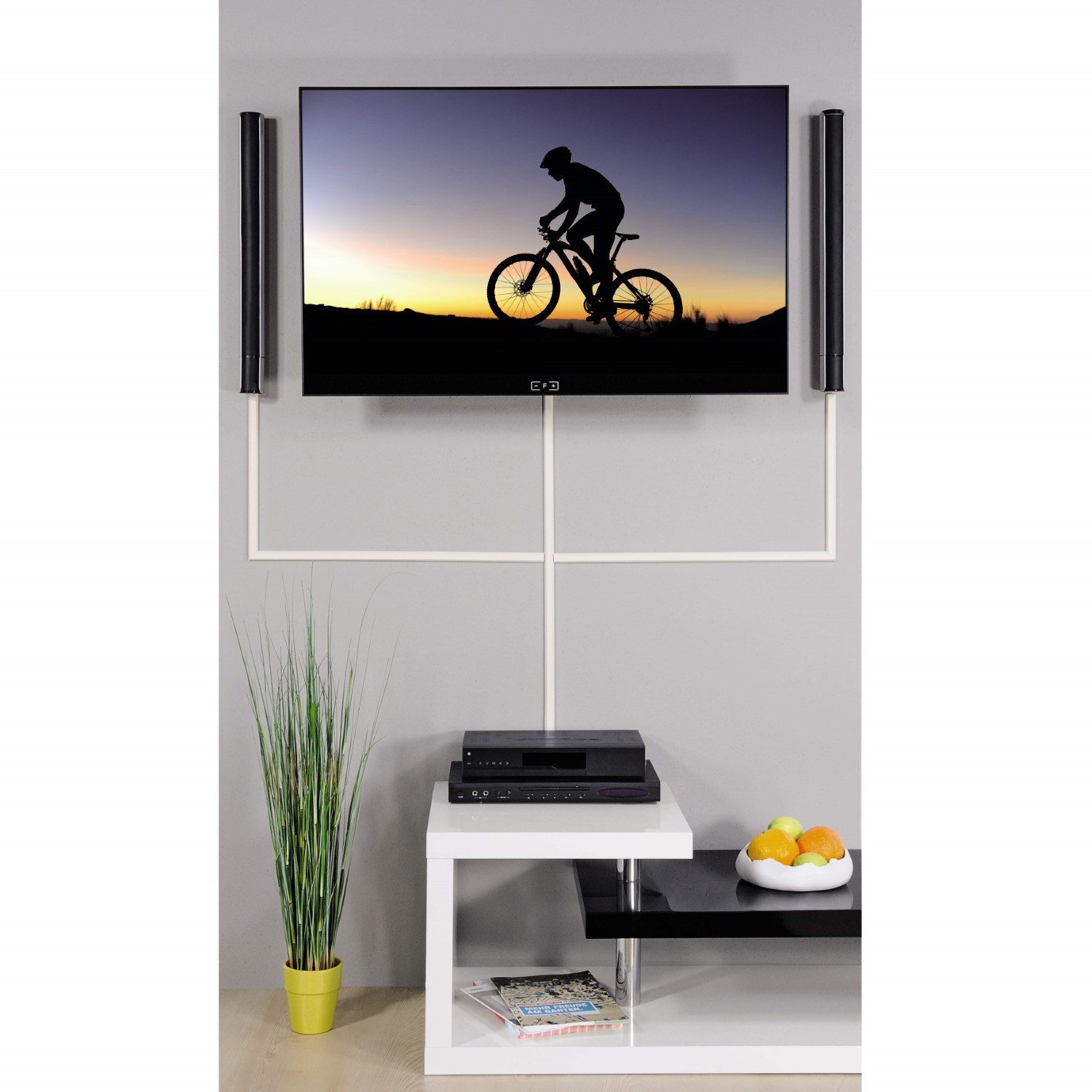 Hama Hama PVC 3m Kabelleiste Leitungskanal Weiß Computer-Kabel, Kein, (300 cm), Kabelkanal eckig Sockel Wand Boden Aufputz TV Beamer PC Audio HiFi – Bild 5 von 5