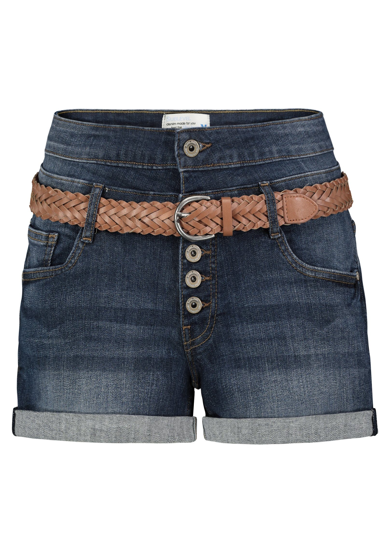 SUBLEVEL Bermudas Sublevel Jeans Shorts Bermuda Kurze Hose Short Denim Stretch Hotpants
