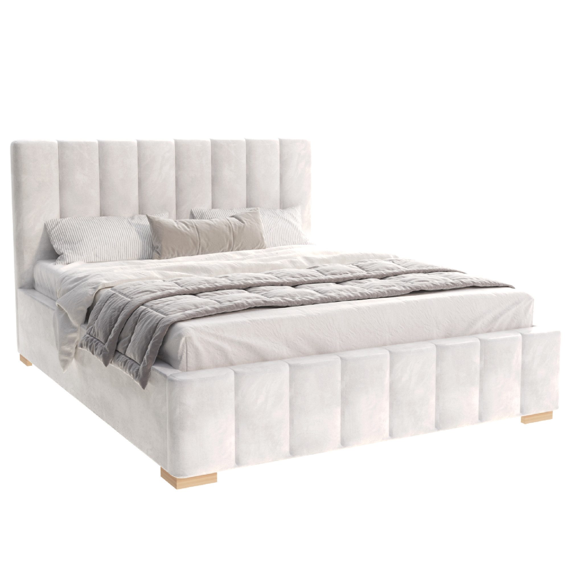 FDM Polsterbett modern mit Bettkasten MADE IN EU - mit hochwertigem Velours günstig online kaufen