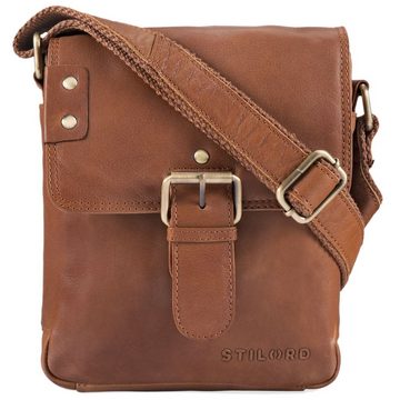 STILORD Schultertasche "Alessio" Leder Messenger Bag Männer klein