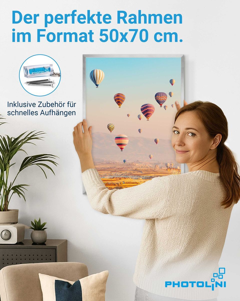 PHOTOLINI Bilderrahmen 3er Set 50x70 cm Poster-Rahmen, zum Aufhängen, (3er günstig online kaufen