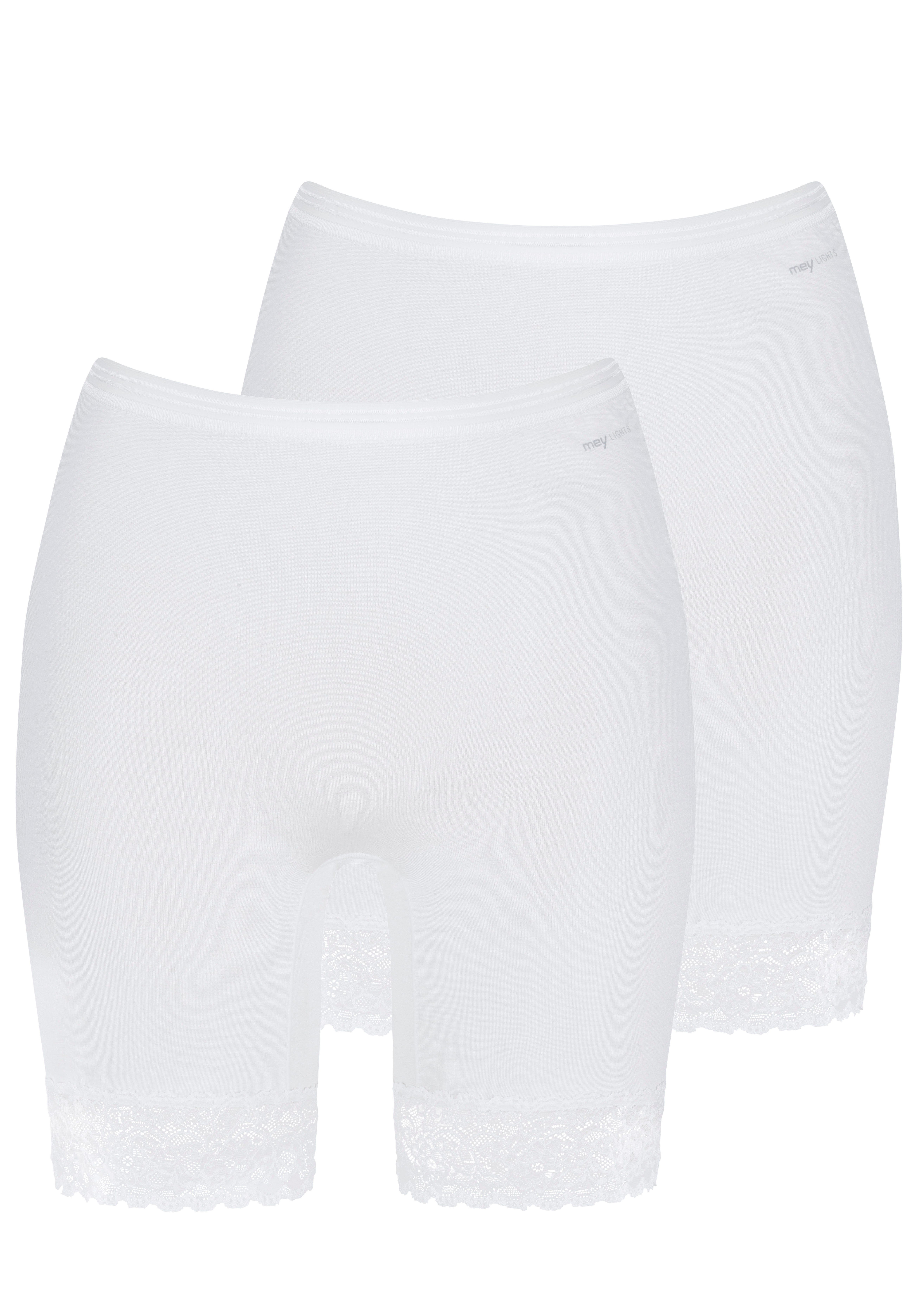 Mey Lange Unterhose Lights (2er Pack) mit Spitze, Taillensitz, flacher Bund, kein Einschneiden