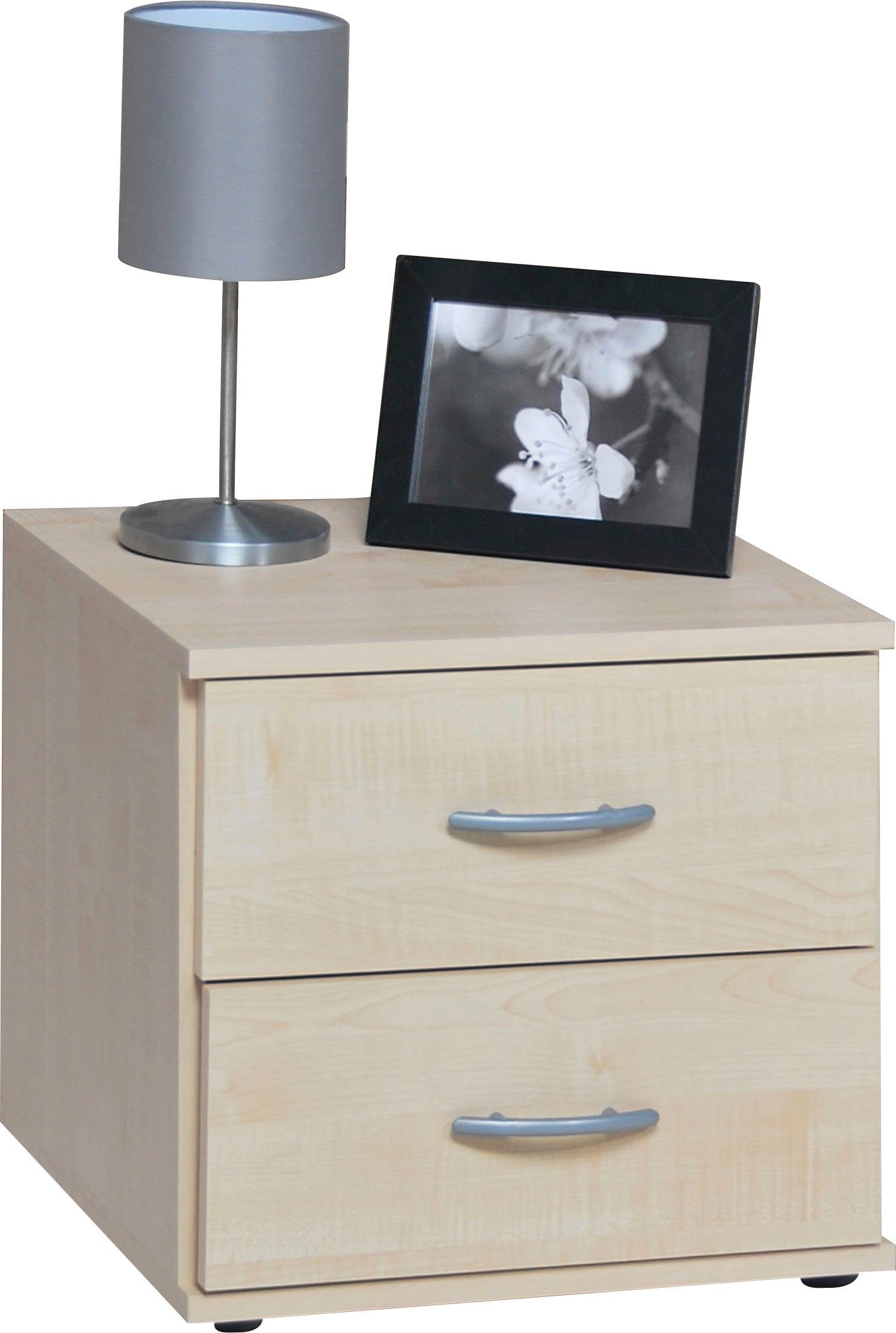 VOGL Möbelfabrik Container Barrie, Bürocontainer, Nachtschrank, mit Schubladen & Füßen (1-St) verschiedene Ausführungen, Höhe 37 cm, Made in Germany
