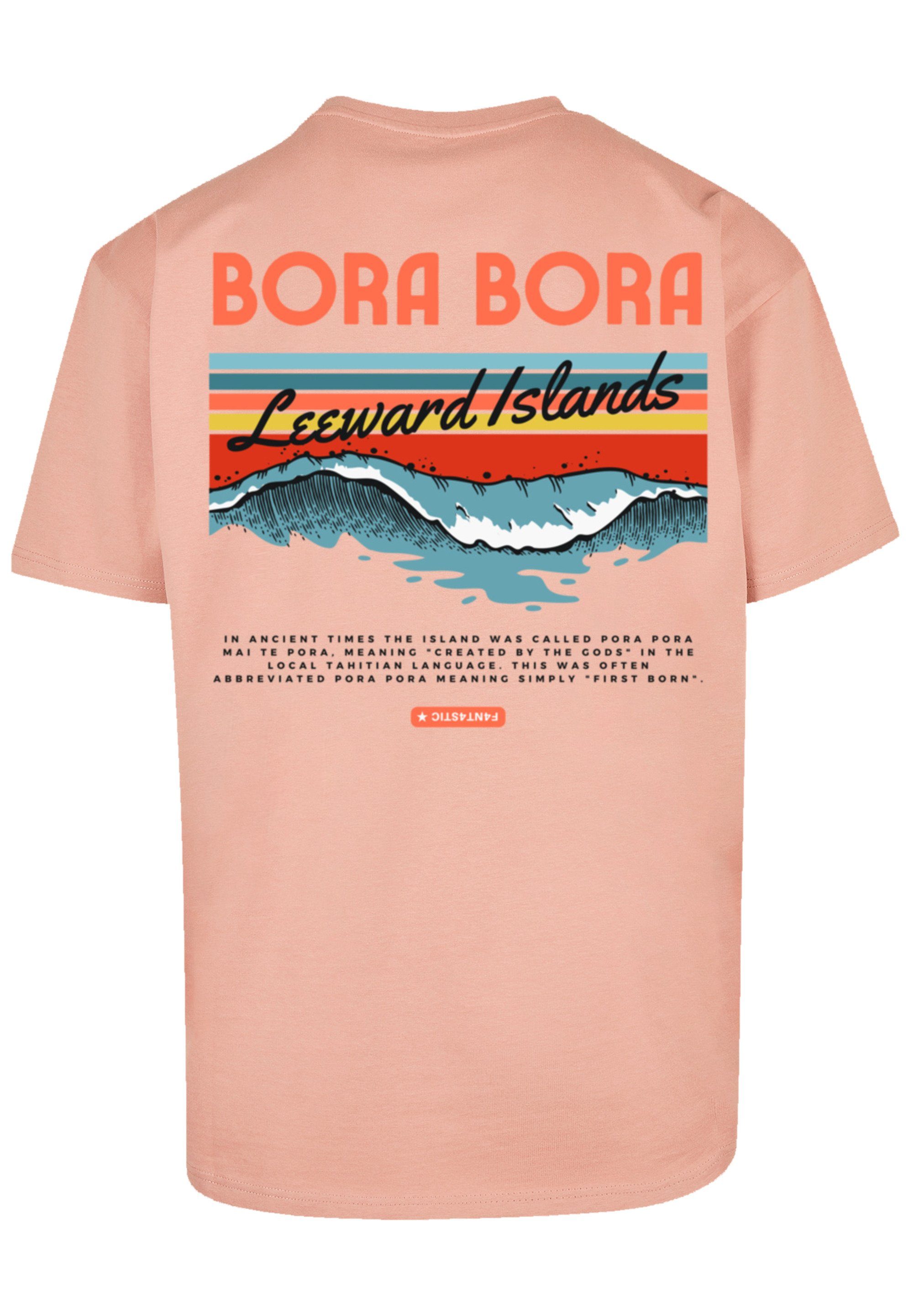 F4NT4STIC T-Shirt Bora Bora Leewards Print Island amber