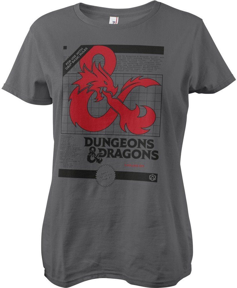 3 Girly & Volume Set D&D DUNGEONS DRAGONS T-Shirt Tee DarkGrey