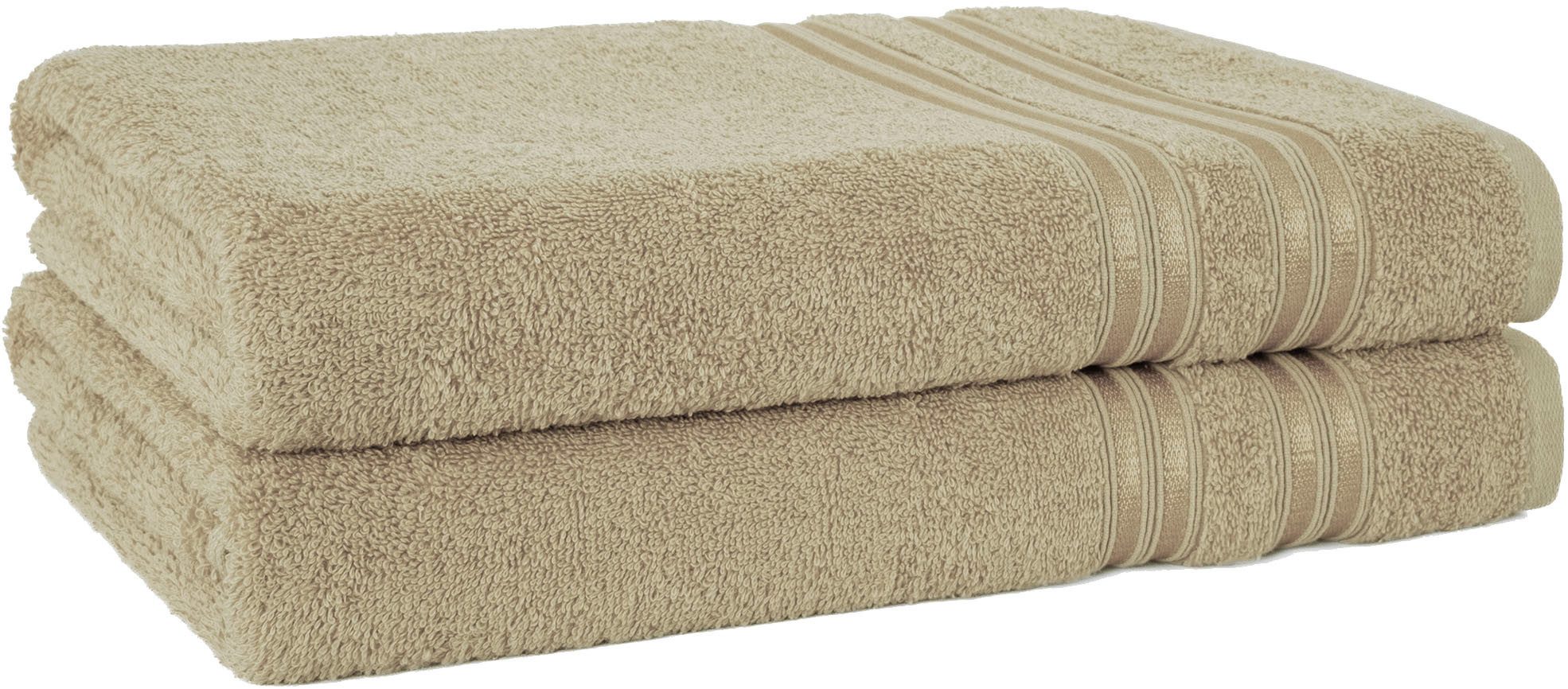 HAMMETEX Duschtuch 2er Set Badetücher 70x140 cm, 100% Baumwolle, Weich & Sa günstig online kaufen