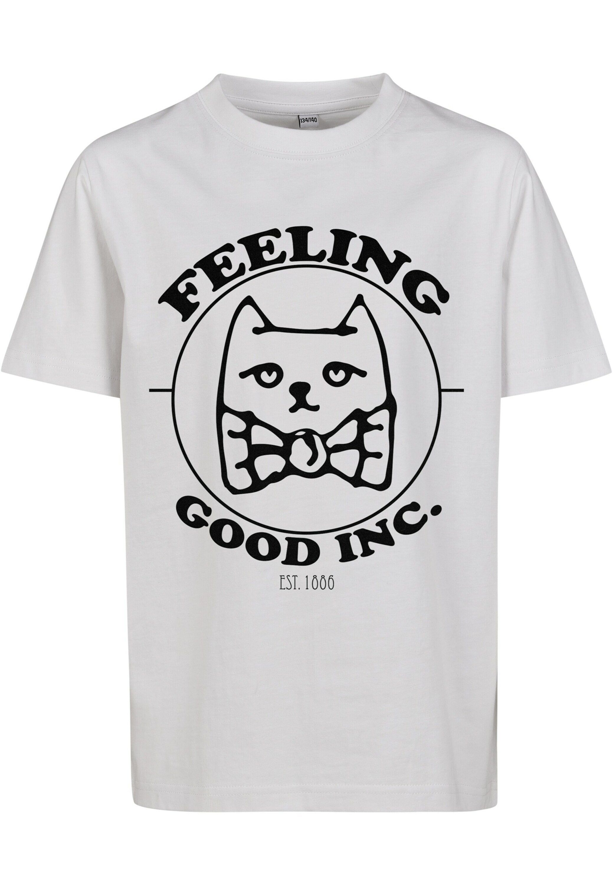 MisterTee Kurzarmshirt Kinder Kids Feeling Good Tee (1-tlg), Abgesteppter  Saum/Kante