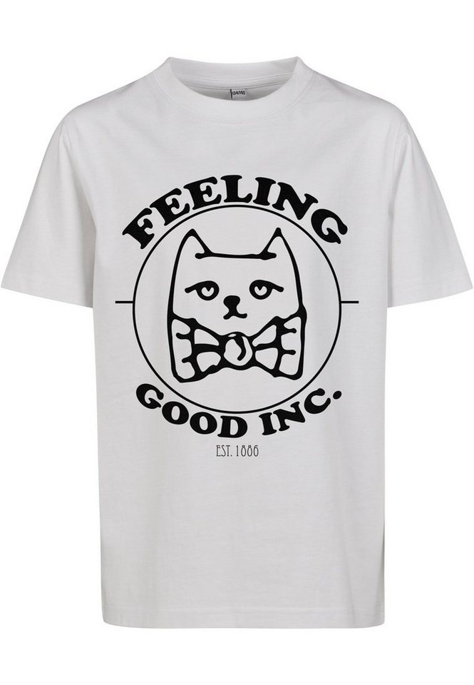 MisterTee Kurzarmshirt Kinder Kids Feeling Good Tee (1-tlg), Abgesteppter  Saum/Kante