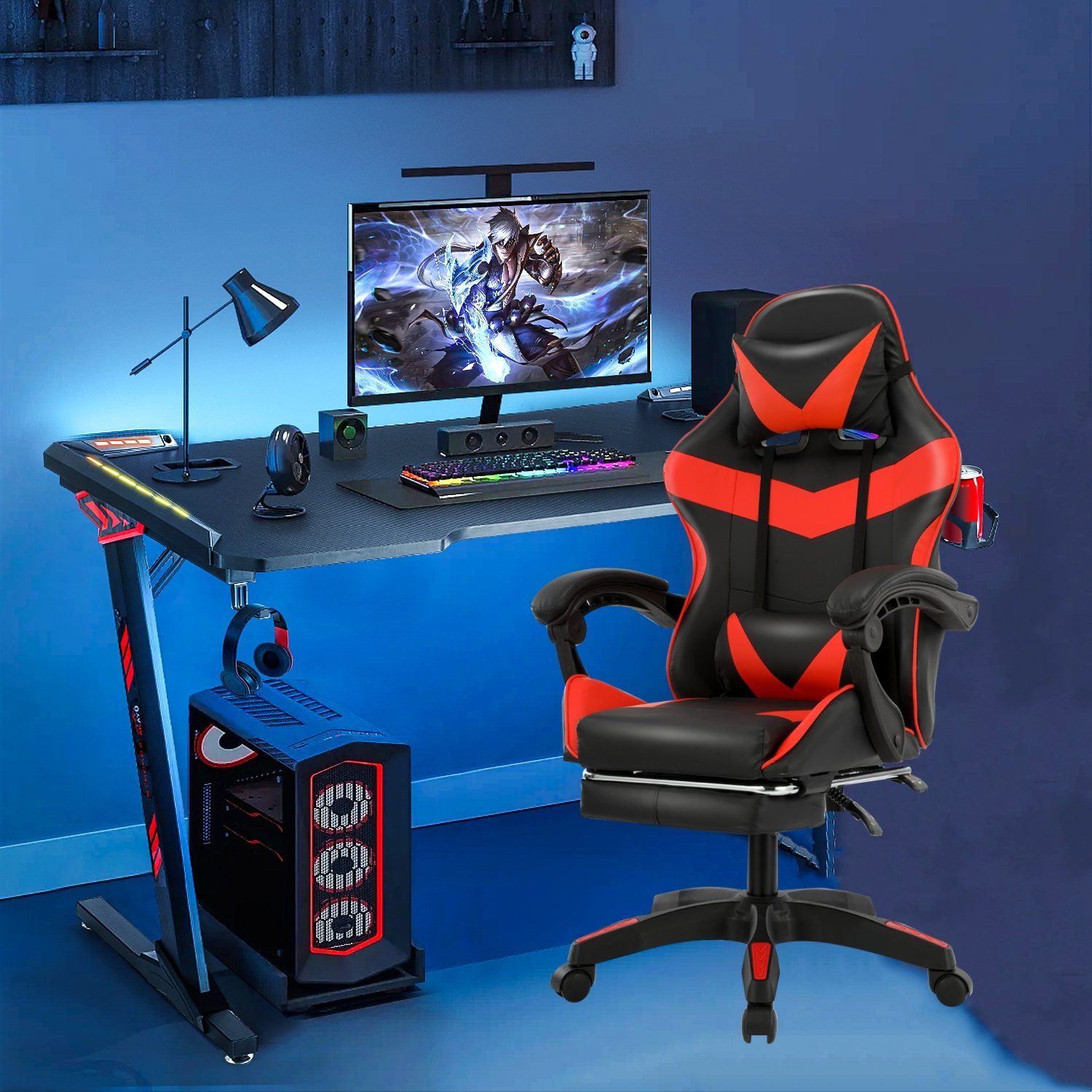 WILGOON Gaming-Stuhl Gaming Chair mit RGB-LEDs, günstig online kaufen