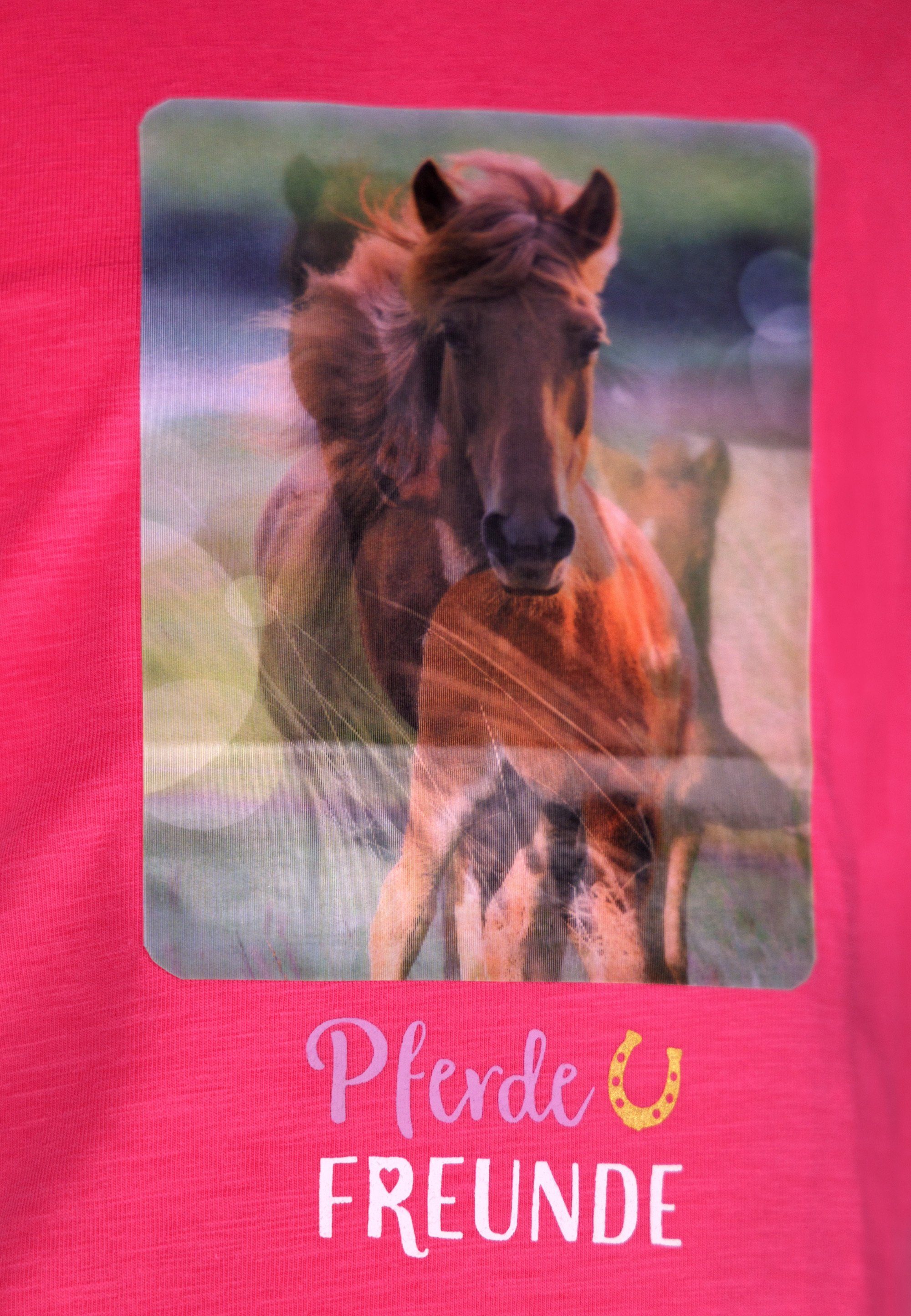 Pferde FREUNDE SALT AND 33812823 (1-tlg) T-Shirt magenta PEPPER