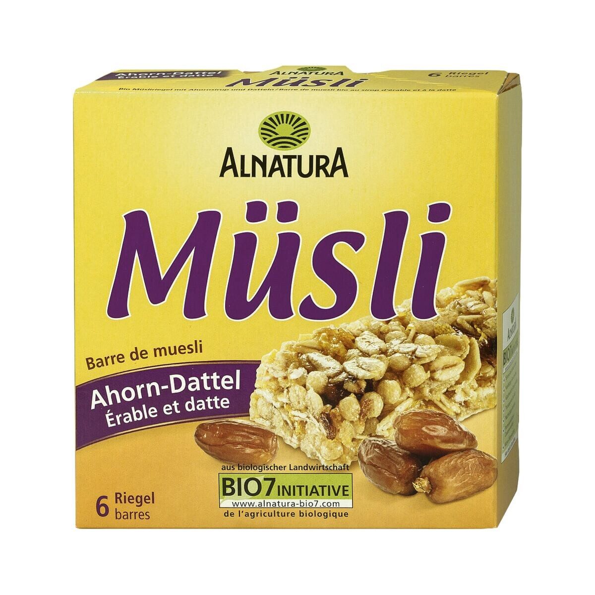Alnatura Riegel Ahorn-Dattel, 6 Müsliriegel