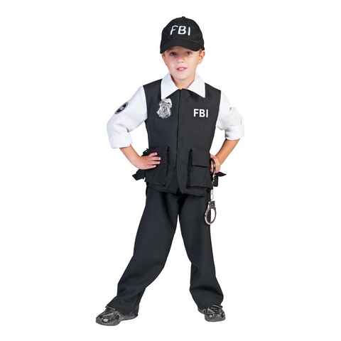 Funny Fashion Kostüm FBI Agent Kostüm Polizist für Jungen
